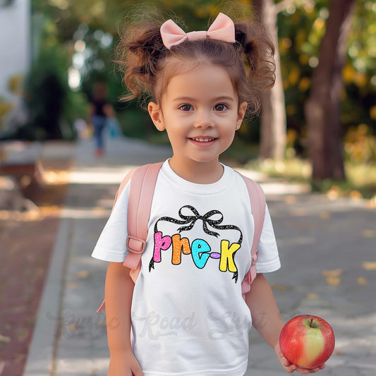 Pre-k Girls Shirt, First Day of School Girls Shirt, Comfort Colors Shirt, Teacher Shirt, Back to School Shirt