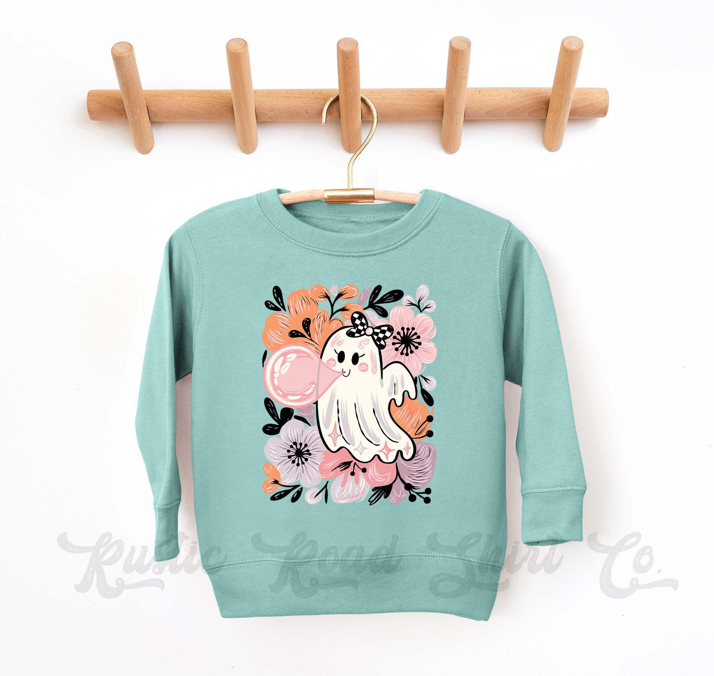 Ghost Girls Sweatshirt, Halloween Sweatshirt, Kids Halloween Sweatshirt, Retro Halloween Sweatshirt, Ghost Neon Shirt