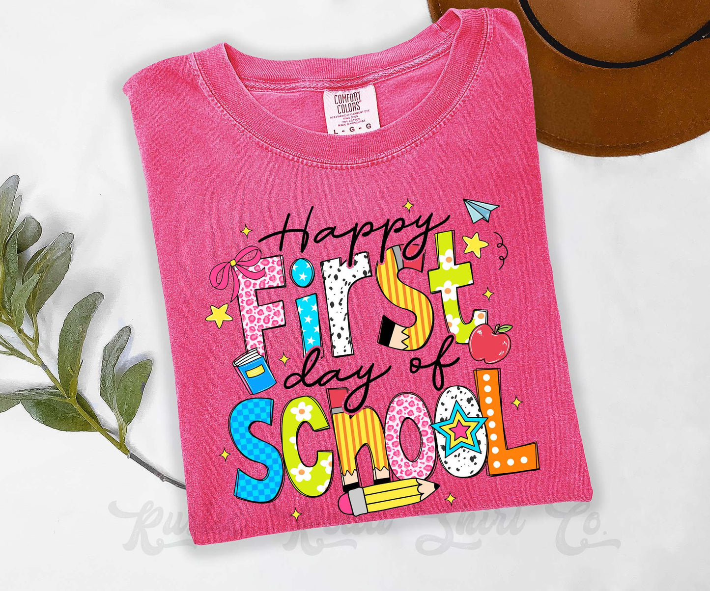 Happy First Day of School Shirt, Comfort Colors Shirt, Back to School Shirt, Teacher Shirt, Back to School Shirt