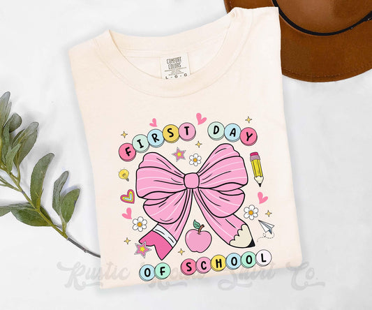 First Day of School Shirt, Comfort Colors Shirt, Back to School Shirt, Teacher Shirt, Back to School Shirt