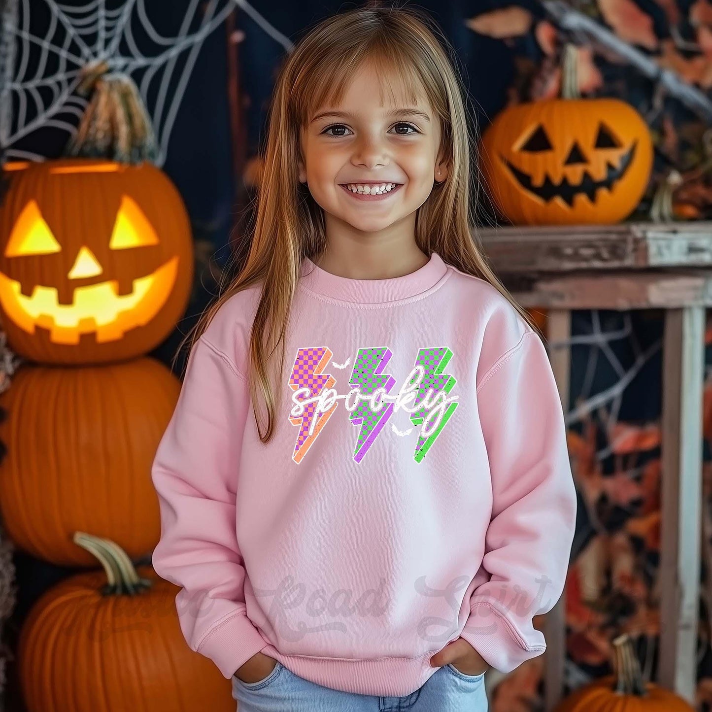 Spooky Sweatshirt, Halloween Sweatshirt, Kids Halloween Sweatshirt, Retro Halloween Sweatshirt, Ghost Neon Shirt
