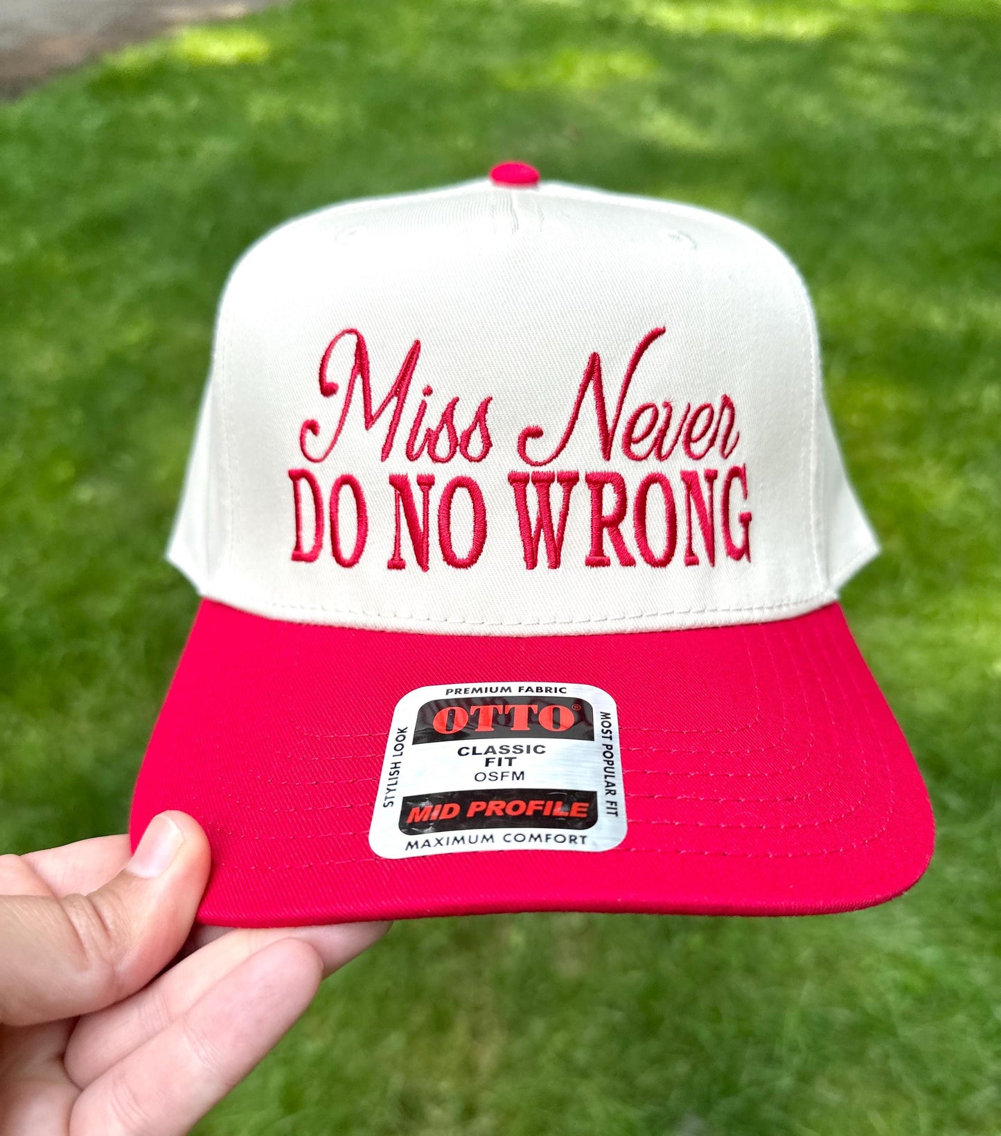 Miss Never Do No Wrong Hat, Embroidered Trucker Hat, Embroidered Team Hat, Custom Trucker Hat
