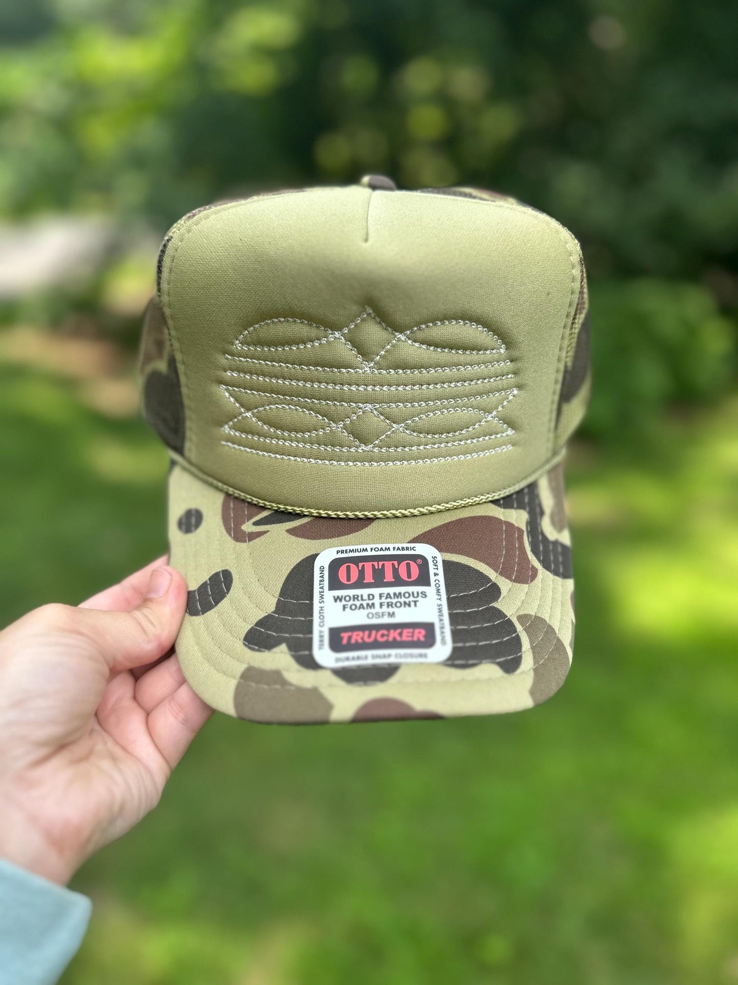 Boot Stitch Trucker Hat, Western Cowboy Trucker Hat, Funny Trucker Hat, Retro Trucker Hat