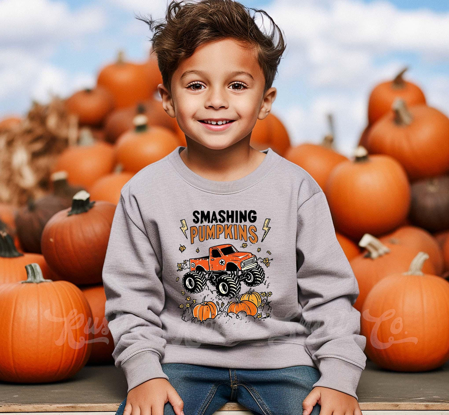 Monster Truck Boys Sweatshirt, Halloween Sweatshirt, Kids Halloween Sweatshirt, Retro Halloween Sweatshirt, Ghost Neon Shirt