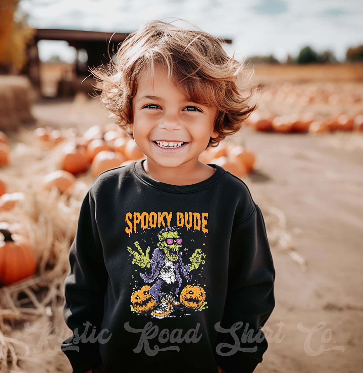 Spooky Dude Sweatshirt, Halloween Sweatshirt, Kids Halloween Sweatshirt, Retro Halloween Sweatshirt, Ghost Neon Shirt