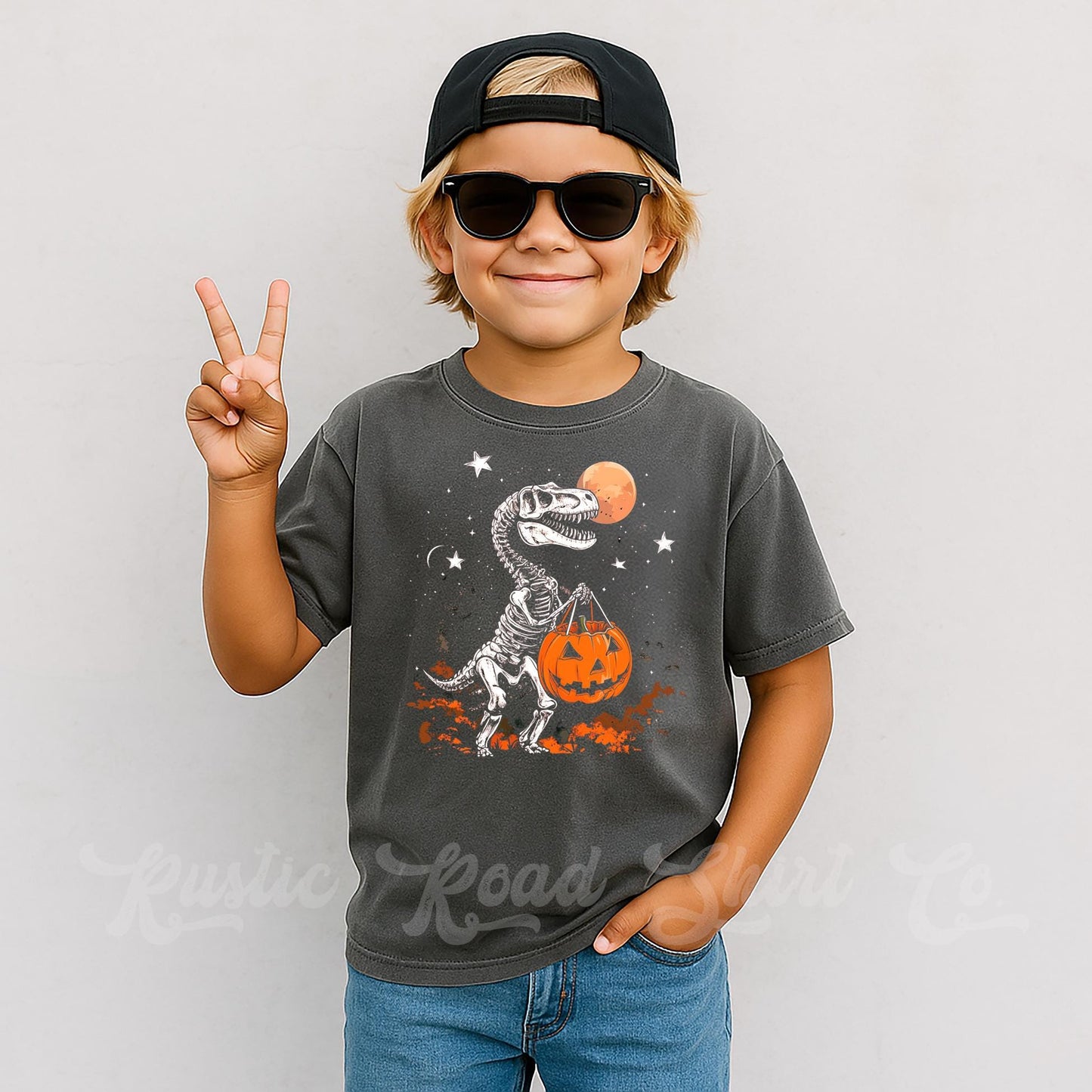 Dinosaur Halloween Shirt, Halloween Boys T-Shirt, Boys Boo Shirt, Youth Halloween Shirt