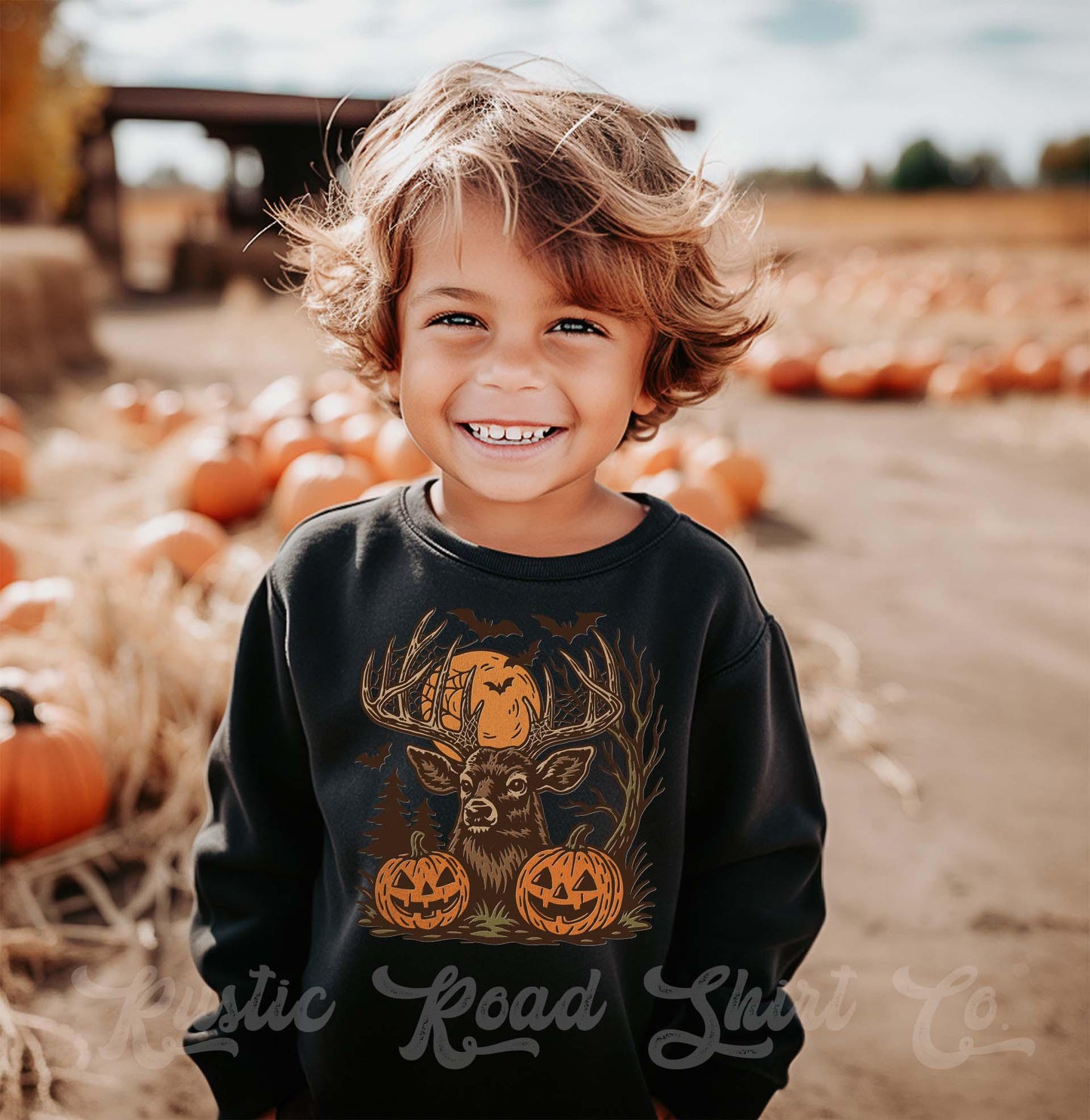 Deer Halloween Sweatshirt, Halloween Sweatshirt, Kids Halloween Sweatshirt, Retro Halloween Sweatshirt, Ghost Neon Shirt