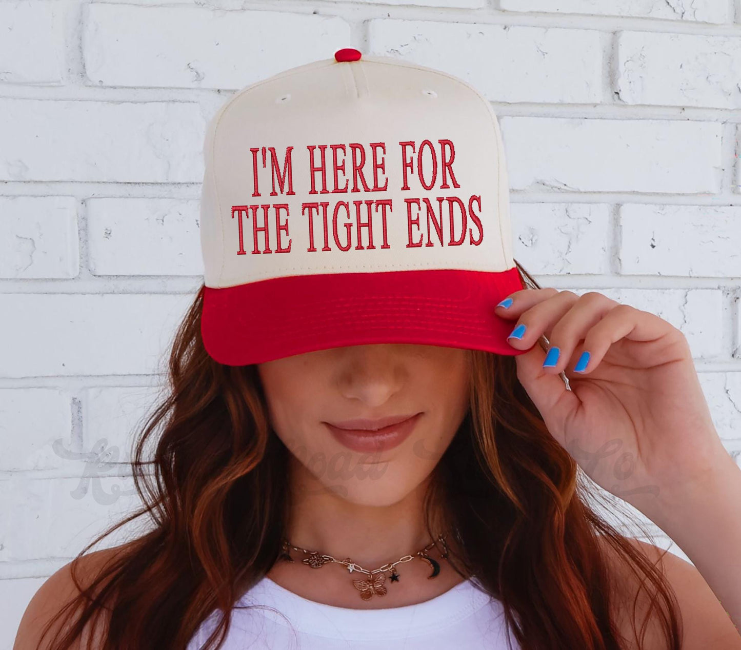 Here for the Tight Ends Hat, Football Hat, Custom Embroidered Hat, Football Trucker Hat, Embroidered Team Hat, Custom Trucker Hat