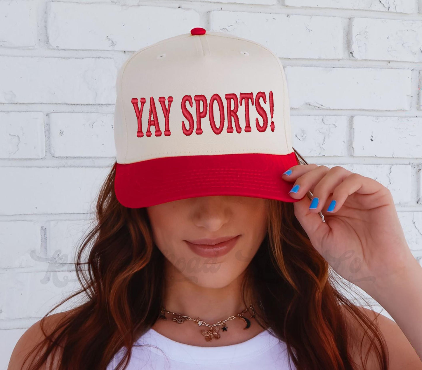 Yay Sports Hat, Custom Embroidered Hat, Sports Game Day Trucker Hat, Embroidered Team Hat, Custom Trucker Hat