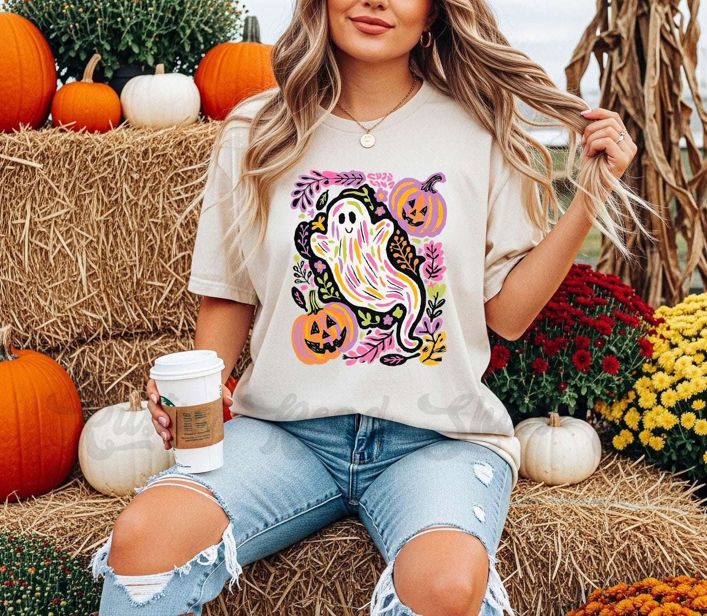 Retro Ghost Halloween Shirt, Halloween Shirt, Comfort Colors Halloween Shirt, Womens Halloween Shirt