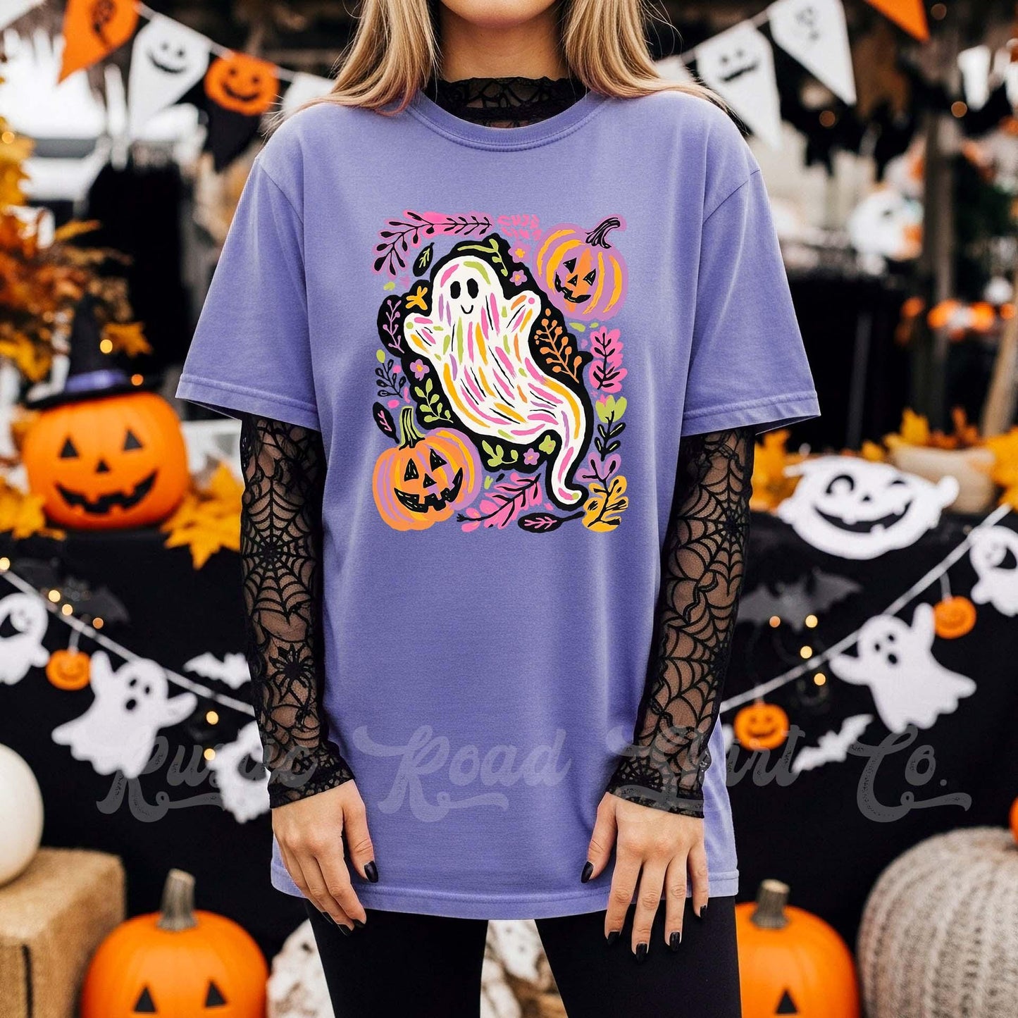 Retro Ghost Halloween Shirt, Halloween Shirt, Comfort Colors Halloween Shirt, Womens Halloween Shirt