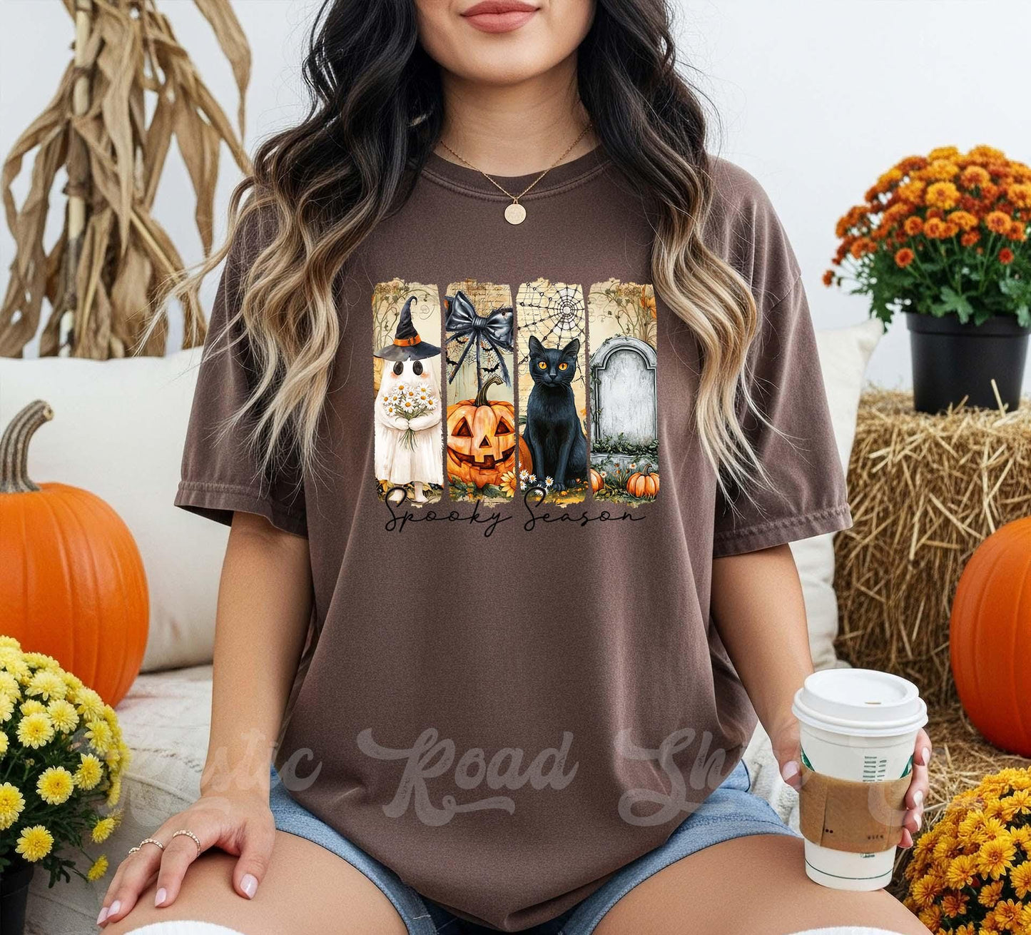Cat Halloween Shirt, Halloween Shirt, Comfort Colors Halloween Shirt, Womens Halloween Shirt
