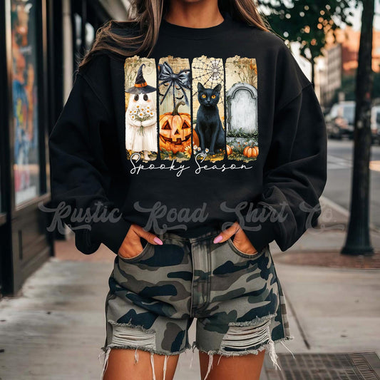 Cat Halloween Sweatshirt, Halloween Sweatshirt, Vintage Halloween Sweatshirt, Retro Halloween Sweatshirt, Toddler Halloween Sweatshirt