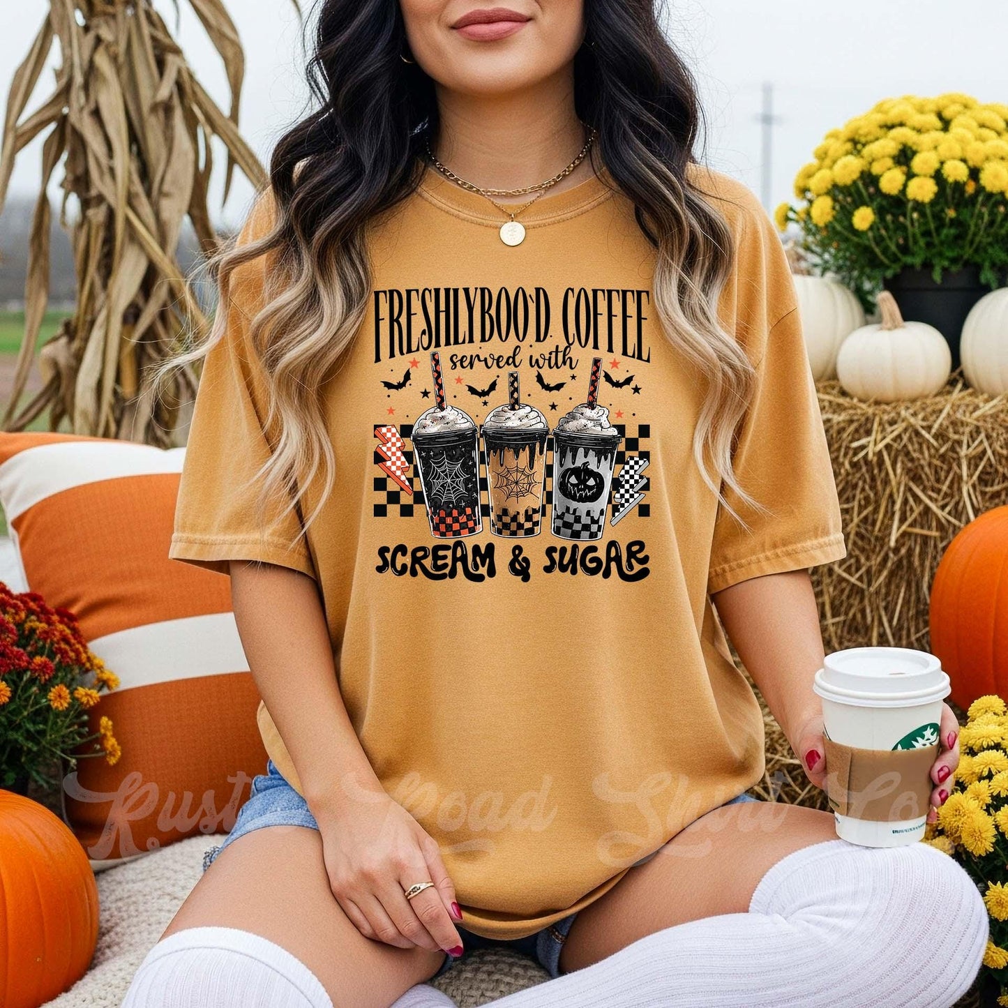 Coffee Halloween Shirt, Halloween Shirt, Comfort Colors Halloween Shirt, Womens Halloween Shirt