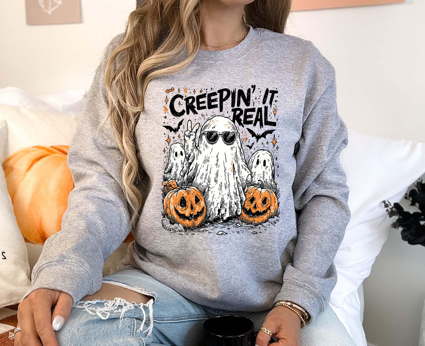 Ghost Halloween Sweatshirt, Halloween Sweatshirt, Vintage Halloween Sweatshirt, Retro Halloween Sweatshirt, Toddler Halloween Sweatshirt