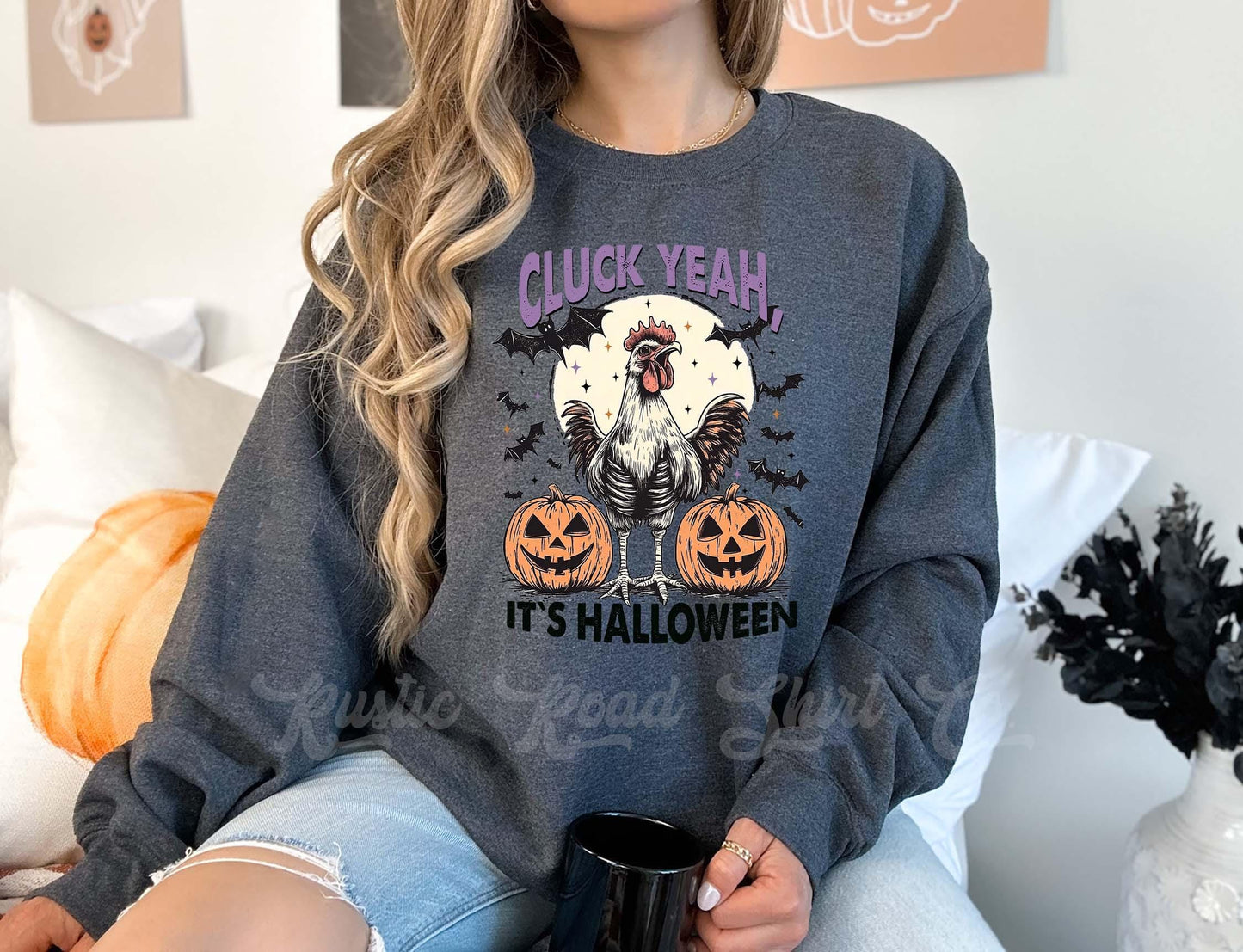 Chicken Halloween Sweatshirt, Women's Halloween Sweatshirt, Retro Halloween Sweatshirt, Toddler Halloween Sweatshirt