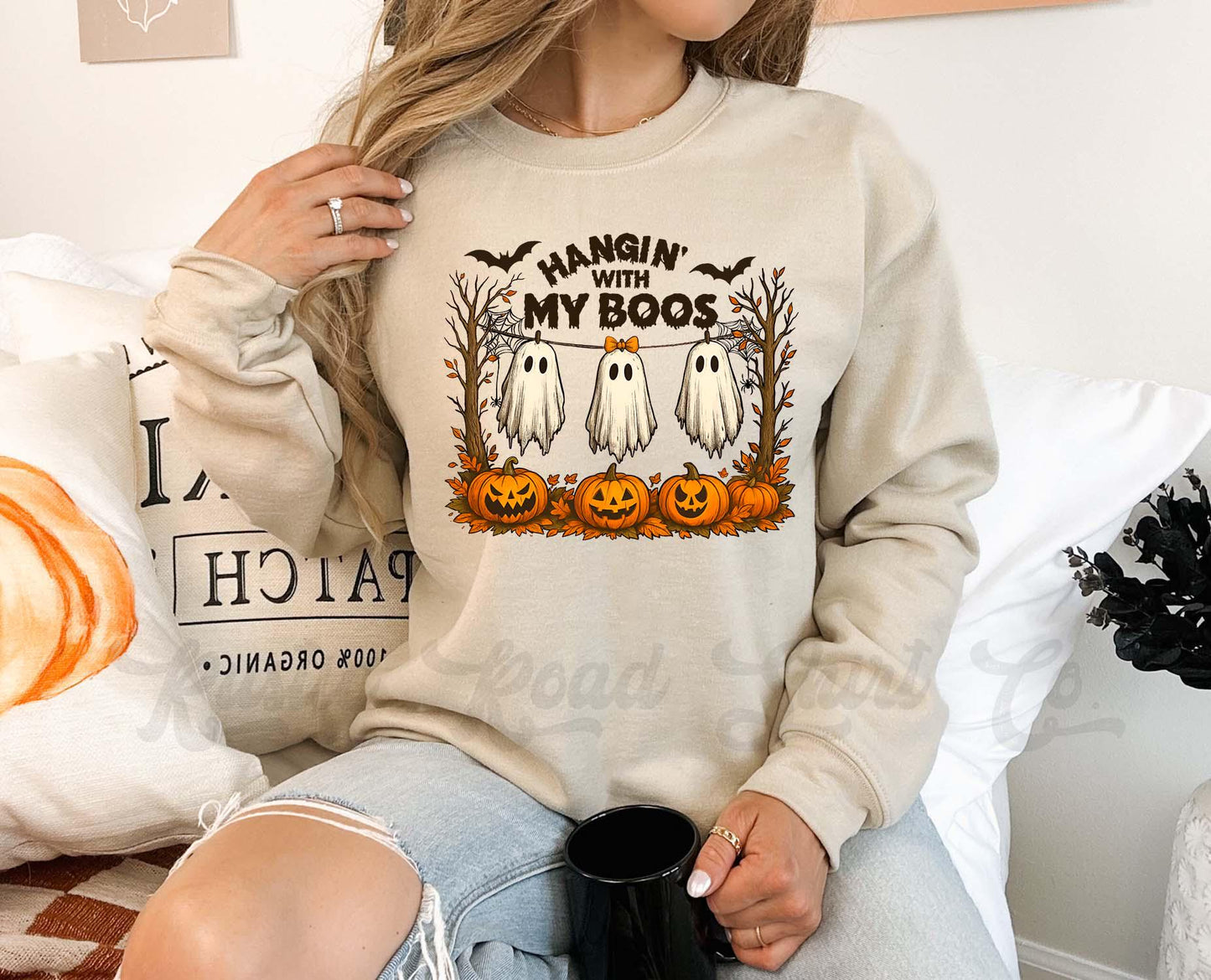 Ghost Halloween Sweatshirt, Women's Halloween Sweatshirt, Retro Halloween Sweatshirt, Toddler Halloween Sweatshirt