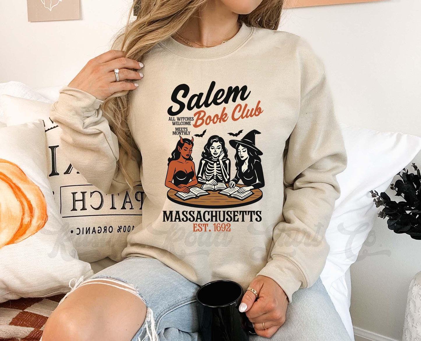 Book Halloween Sweatshirt, Women's Halloween Sweatshirt, Retro Halloween Sweatshirt, Toddler Halloween Sweatshirt