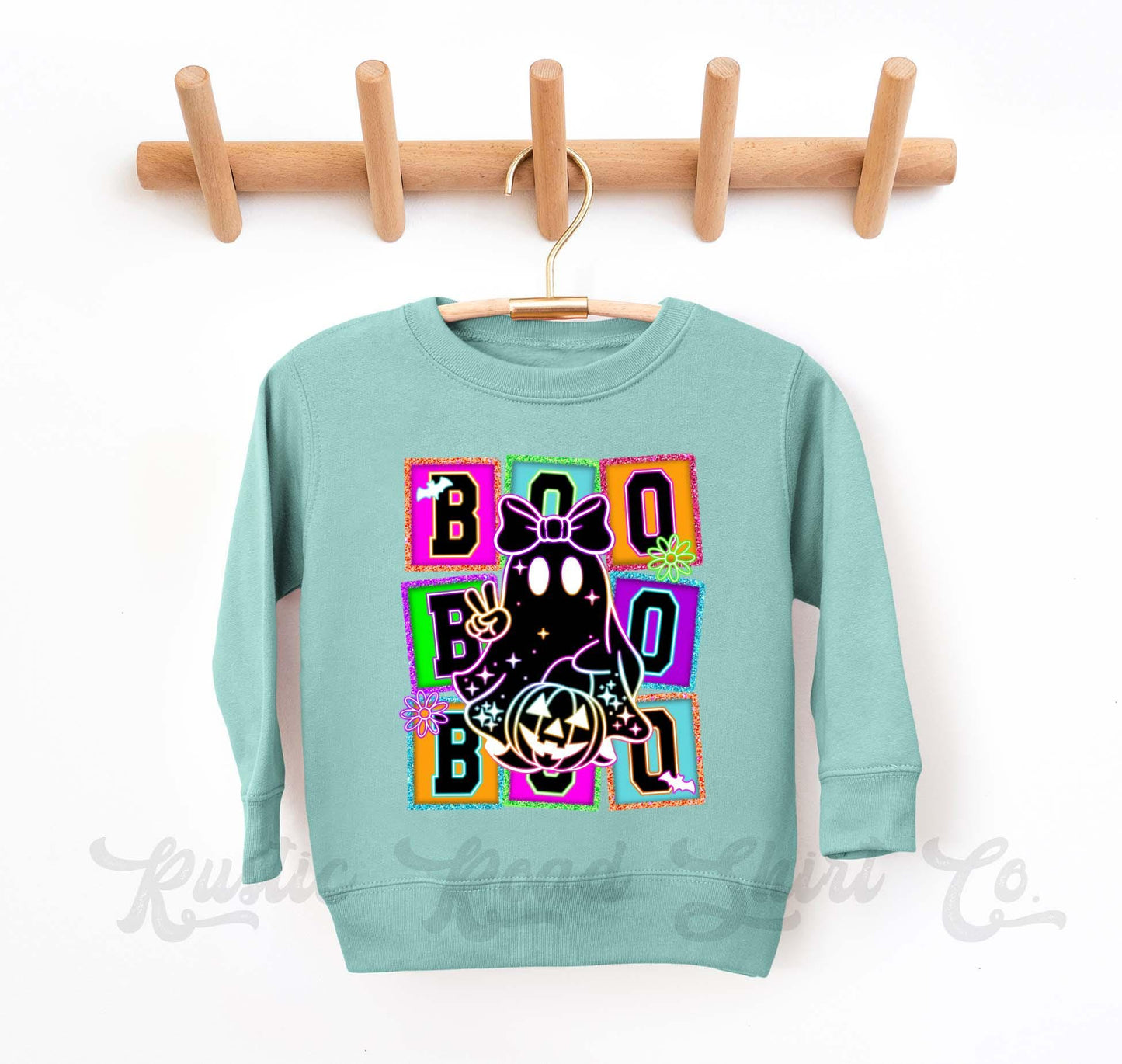 Boo Sweatshirt, Halloween Sweatshirt, Kids Halloween Sweatshirt, Retro Halloween Sweatshirt, Ghost Neon Shirt