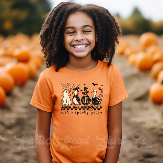 Spooky Goose Halloween Shirt, Toddler Halloween Shirt, Retro Halloween Shirt, Ghost Boo Shirt, Youth Halloween Shirt