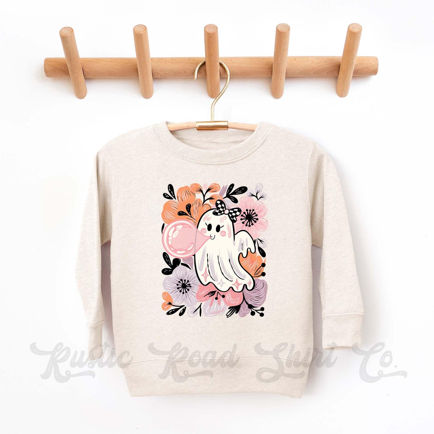 Ghost Girls Sweatshirt, Halloween Sweatshirt, Kids Halloween Sweatshirt, Retro Halloween Sweatshirt, Ghost Neon Shirt