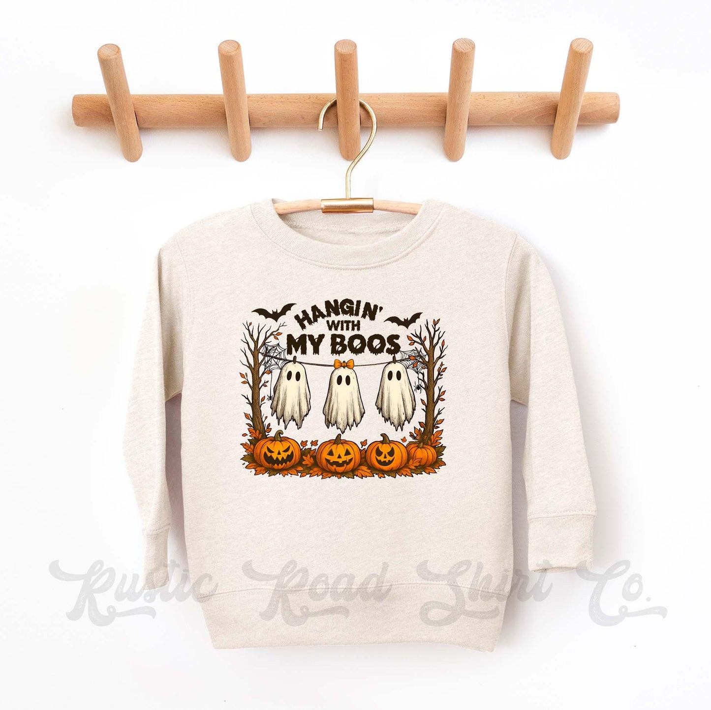 Hanging with my Boos Halloween Sweatshirt, Halloween Sweatshirt, Kids Halloween Sweatshirt, Retro Halloween Sweatshirt, Ghost Neon Shirt