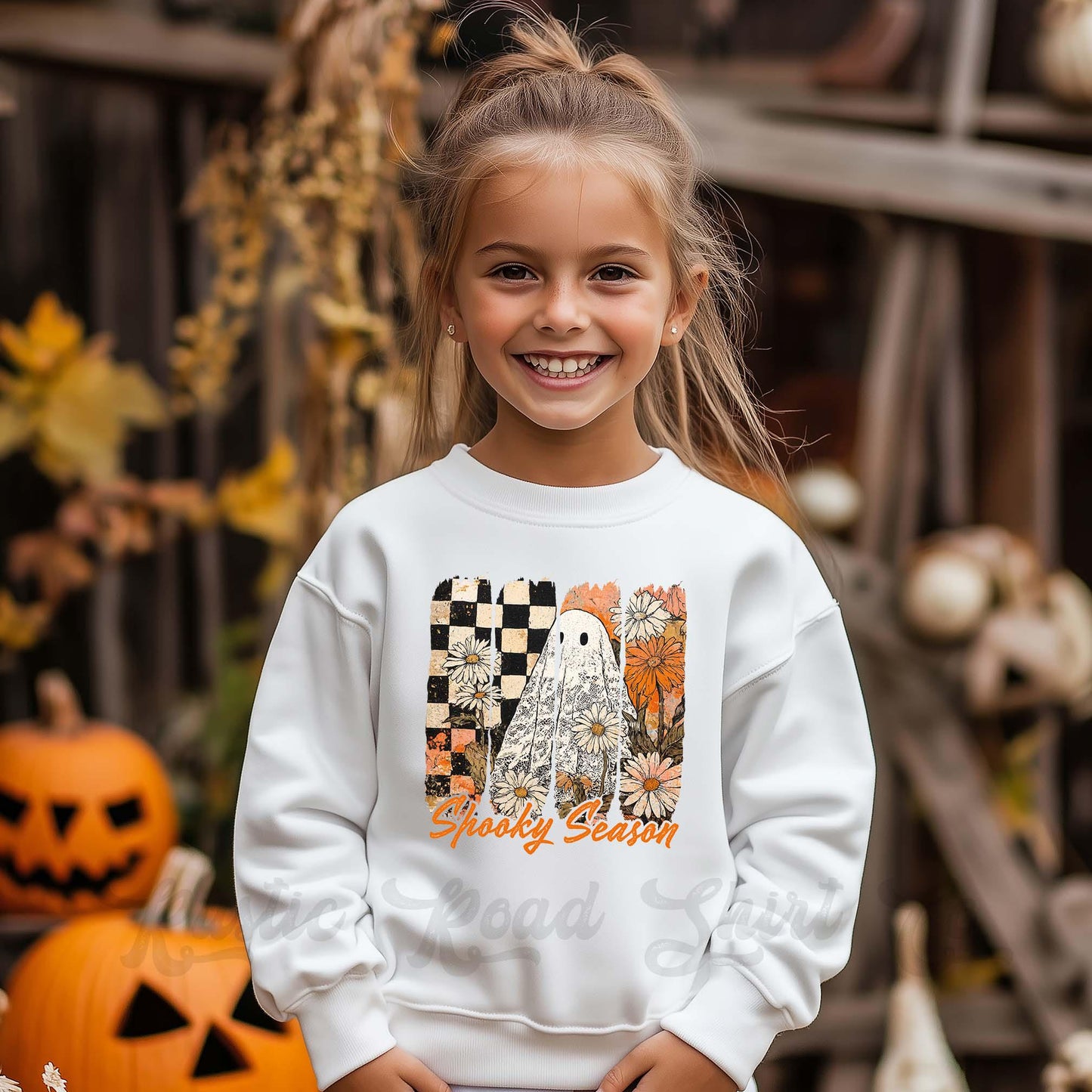 Spooky Season Sweatshirt, Halloween Sweatshirt, Kids Halloween Sweatshirt, Retro Halloween Sweatshirt, Ghost Neon Shirt