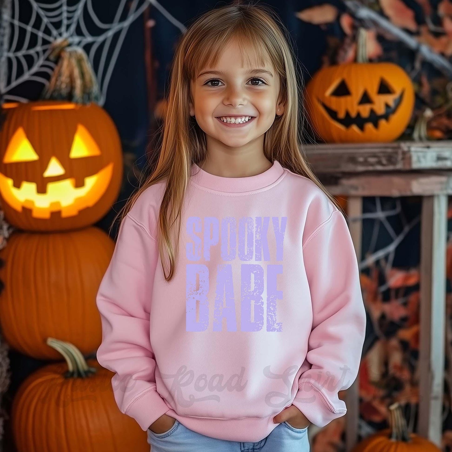 Spooky Babe Sweatshirt, Halloween Sweatshirt, Kids Halloween Sweatshirt, Retro Halloween Sweatshirt, Ghost Neon Shirt
