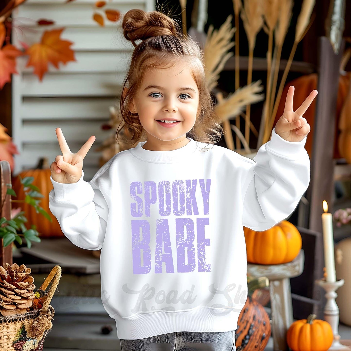 Spooky Babe Sweatshirt, Halloween Sweatshirt, Kids Halloween Sweatshirt, Retro Halloween Sweatshirt, Ghost Neon Shirt