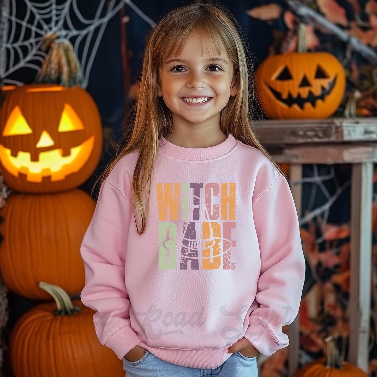 Witch Sweatshirt, Halloween Sweatshirt, Kids Halloween Sweatshirt, Retro Halloween Sweatshirt, Ghost Neon Shirt