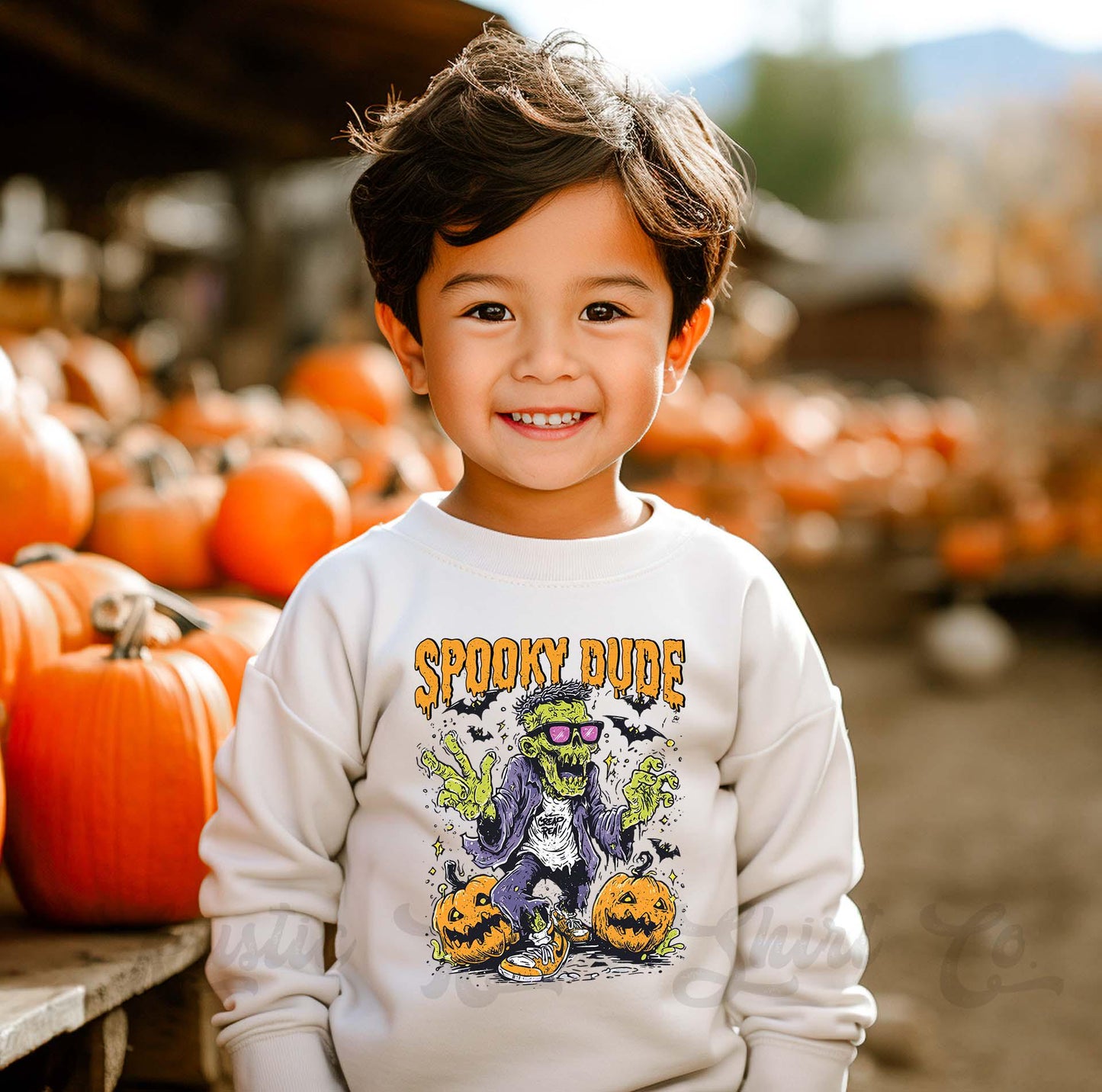 Spooky Dude Sweatshirt, Halloween Sweatshirt, Kids Halloween Sweatshirt, Retro Halloween Sweatshirt, Ghost Neon Shirt