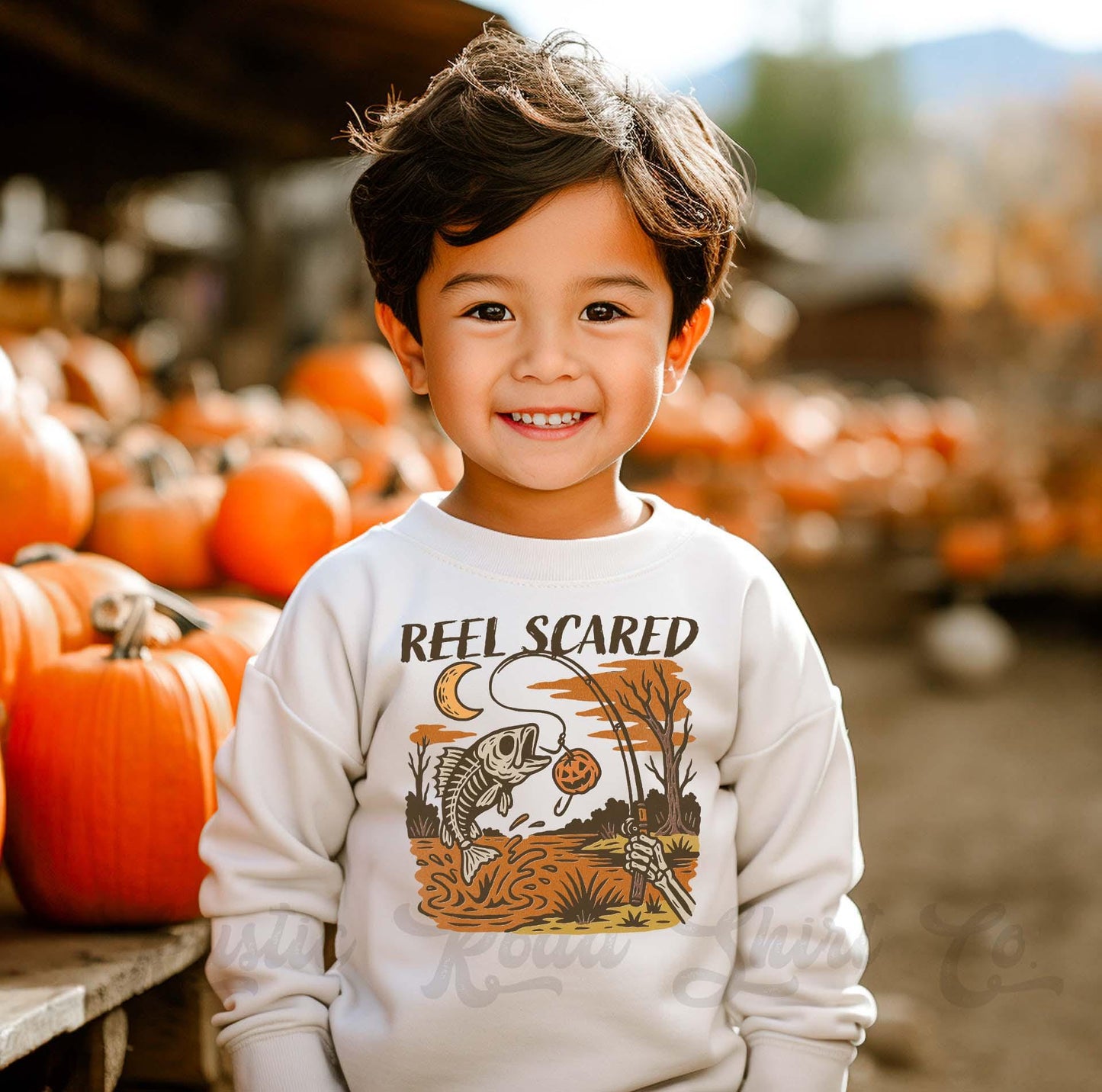 Fishing Halloween Sweatshirt, Halloween Sweatshirt, Kids Halloween Sweatshirt, Retro Halloween Sweatshirt, Ghost Neon Shirt