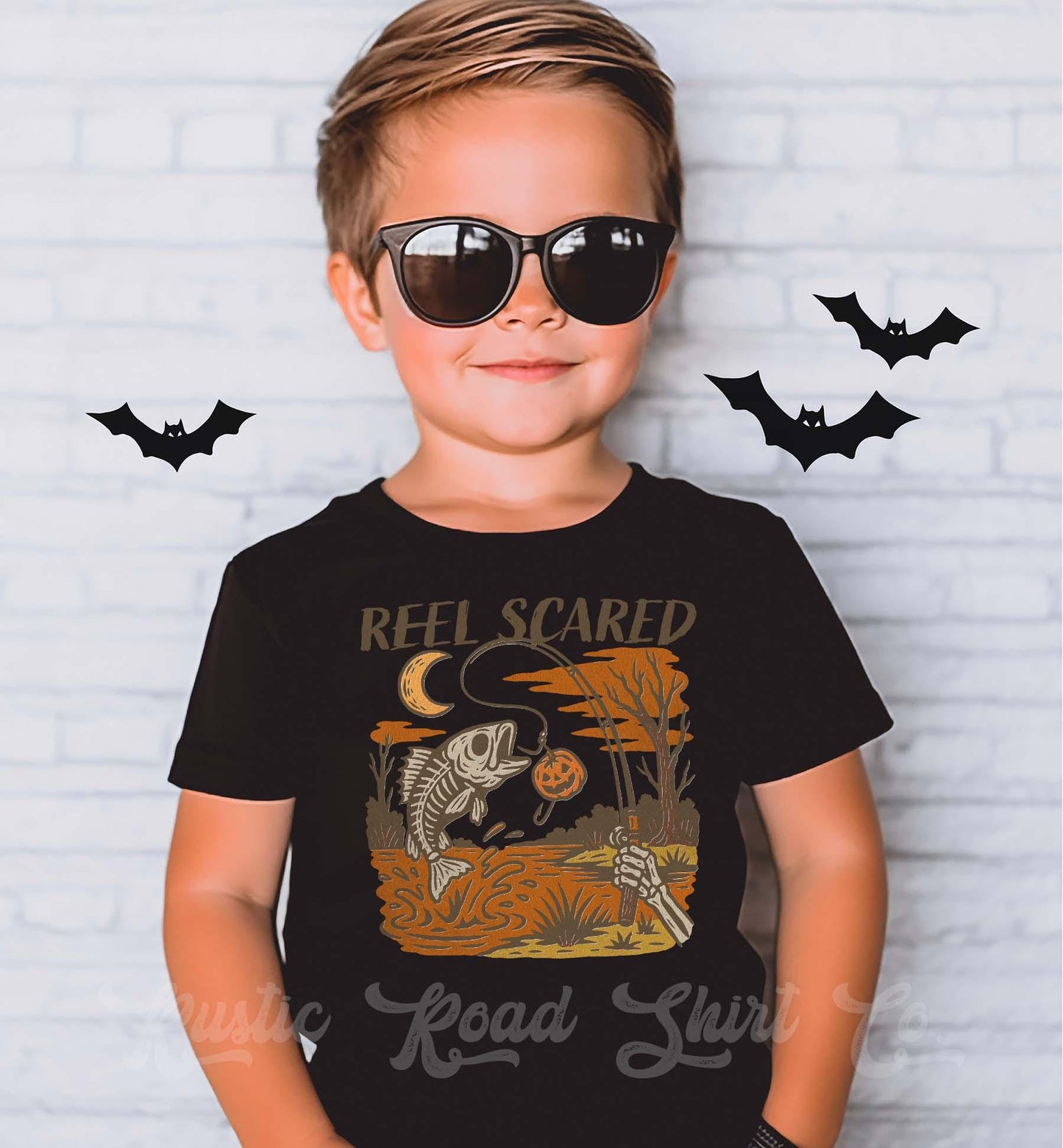 Toddler Fishing Halloween Shirt, Halloween Boys T-Shirt, Boys Boo Shirt, Youth Halloween Shirt