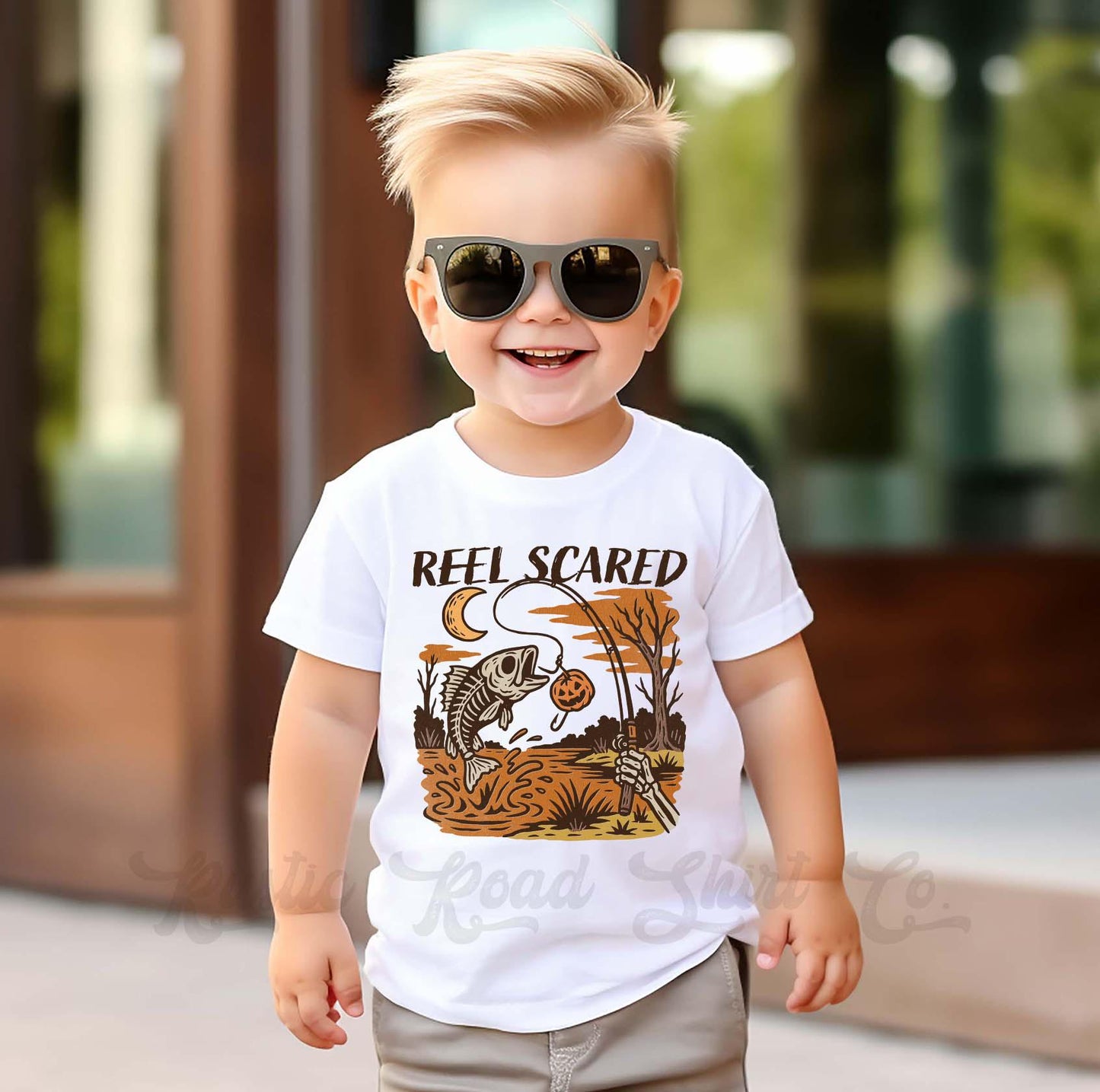 Toddler Fishing Halloween Shirt, Halloween Boys T-Shirt, Boys Boo Shirt, Youth Halloween Shirt