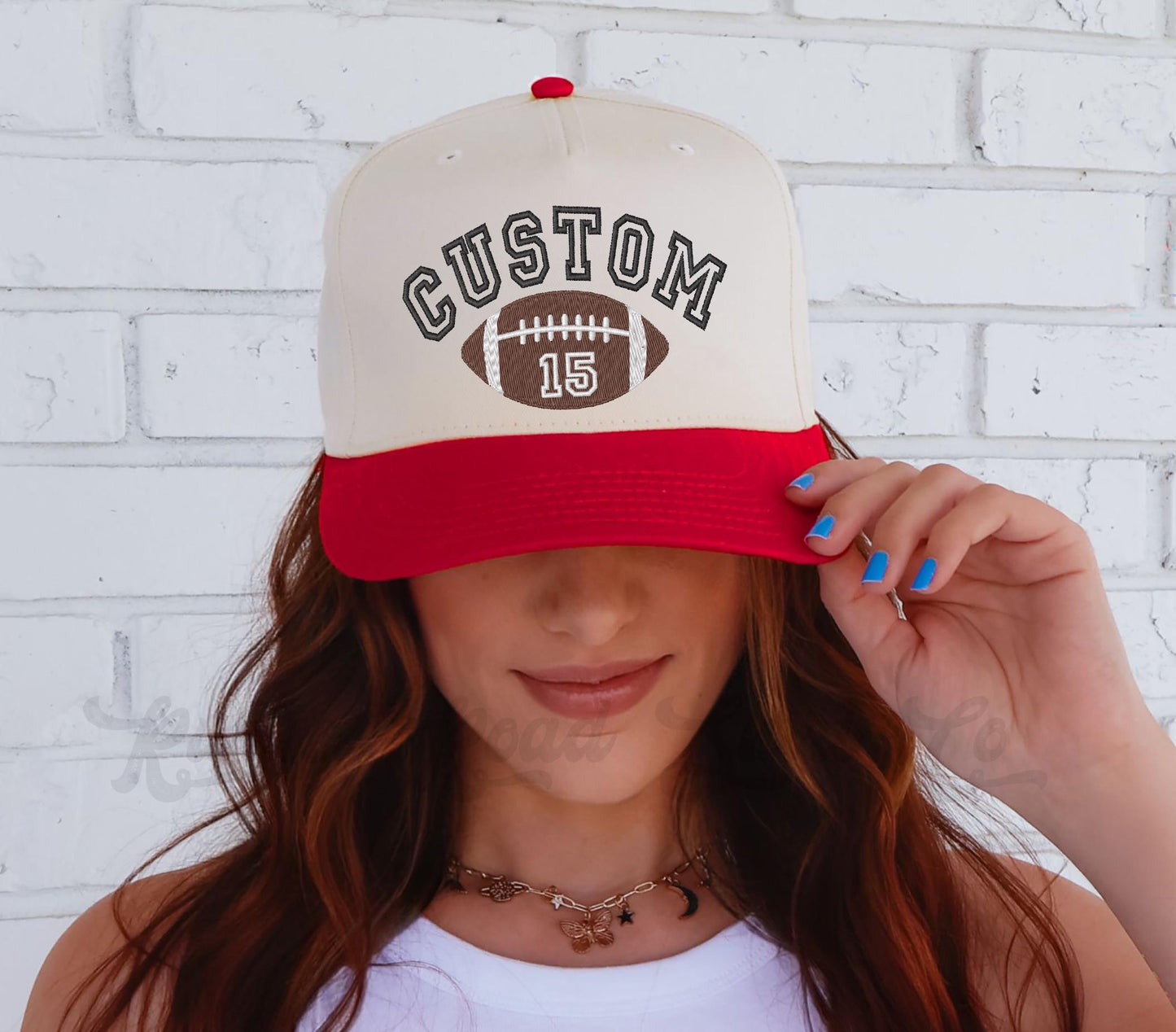 Custom Embroidered Hat, Football Trucker Hat, Embroidered Team Hat, Custom Trucker Hat