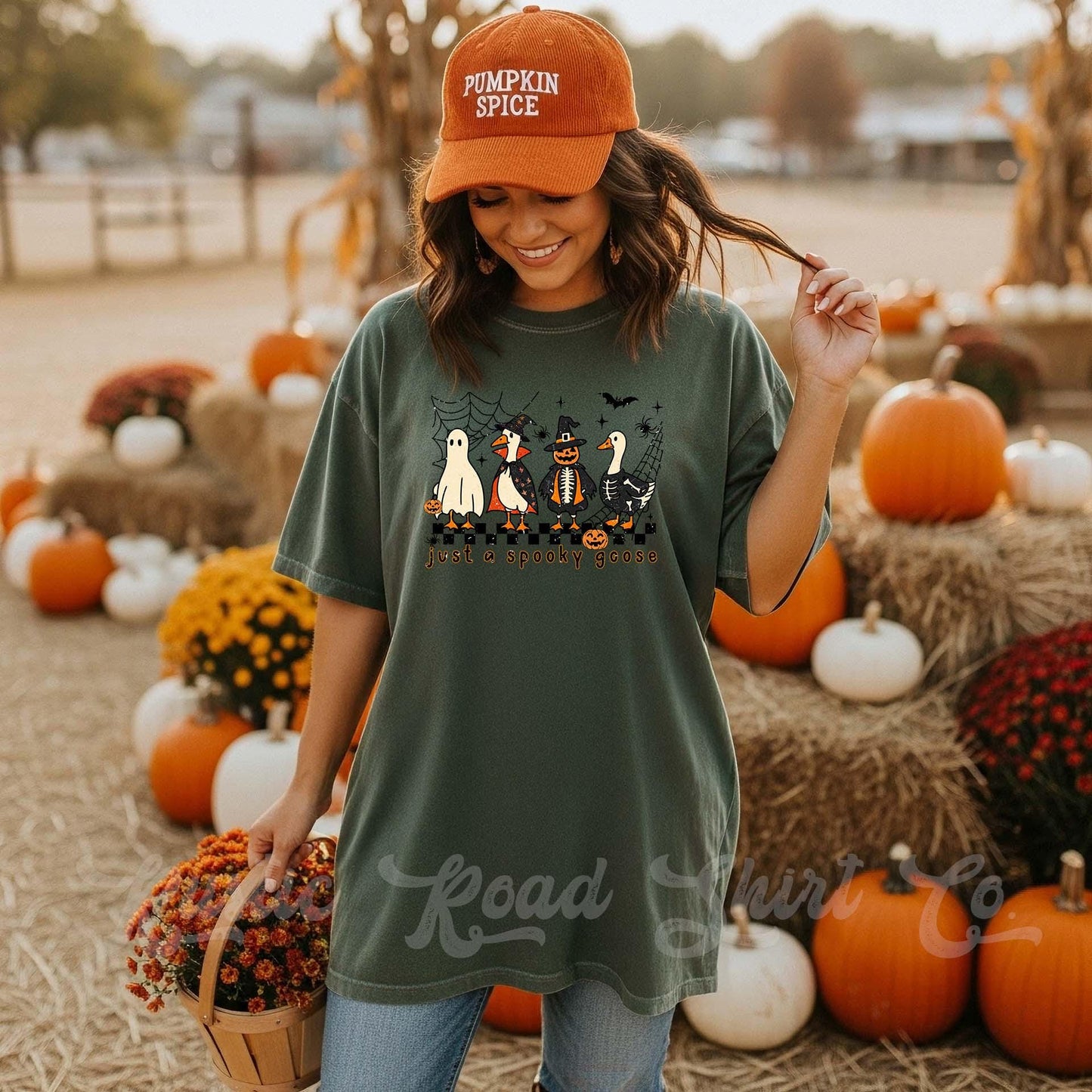 Just a Spooky Goose Shirt, Halloween Goose Shirt, Comfort Colors Halloween Shirt, Womens Halloween Shirt