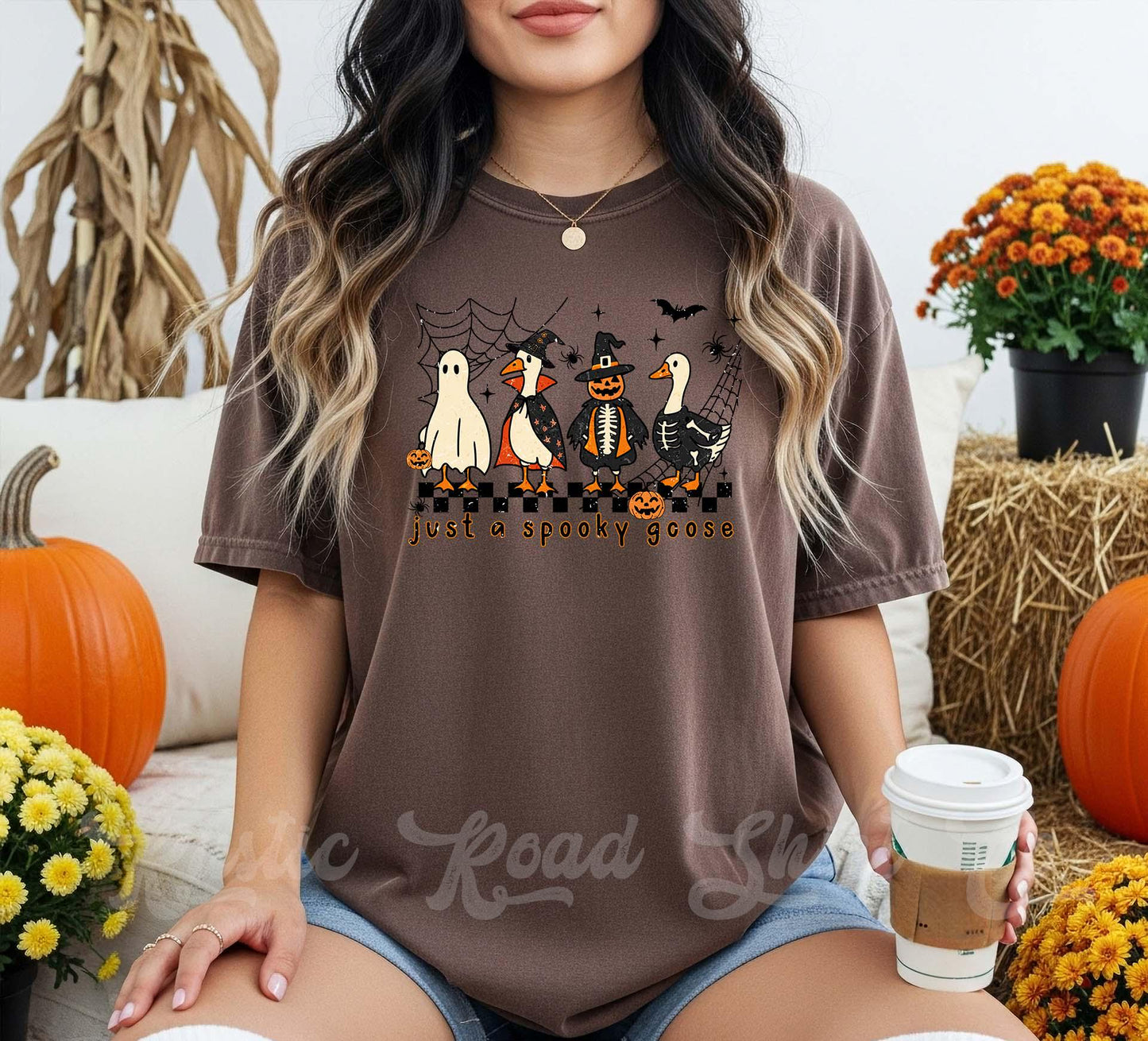 Just a Spooky Goose Shirt, Halloween Goose Shirt, Comfort Colors Halloween Shirt, Womens Halloween Shirt