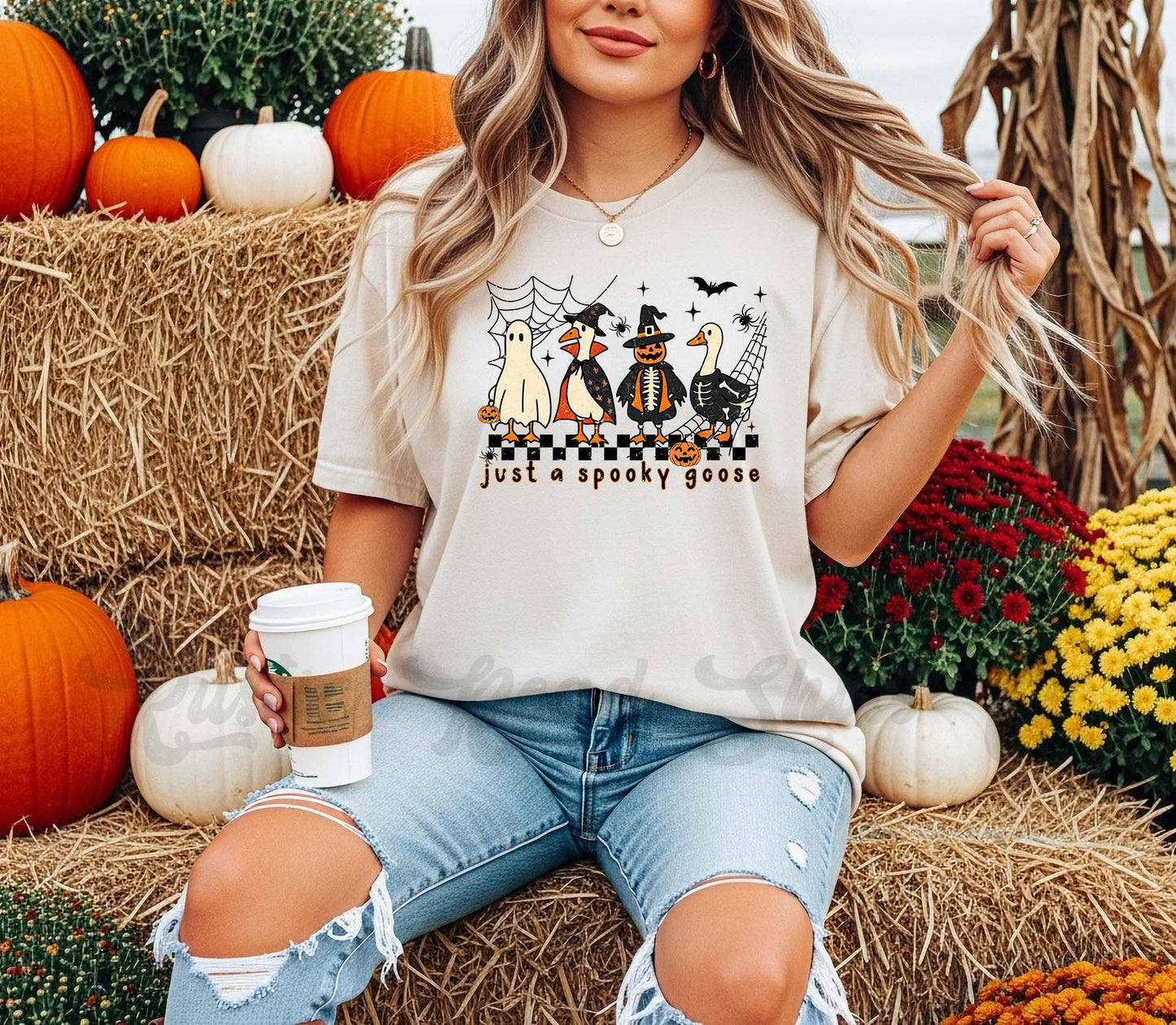 Just a Spooky Goose Shirt, Halloween Goose Shirt, Comfort Colors Halloween Shirt, Womens Halloween Shirt