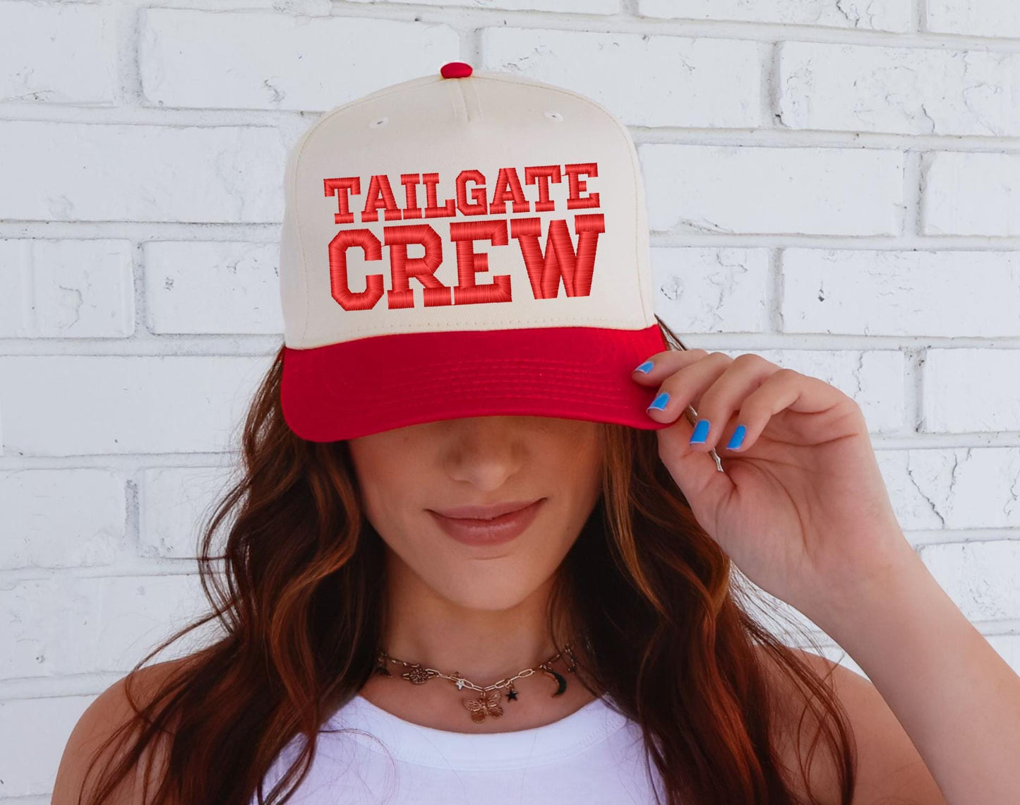 Tailgate Crew Hat, Football Hat, Custom Embroidered Hat, Football Trucker Hat, Embroidered Team Hat, Custom Trucker Hat