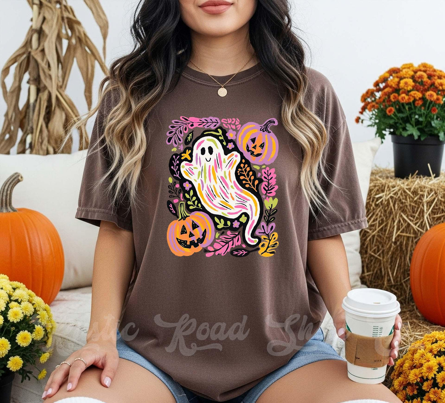 Retro Ghost Halloween Shirt, Halloween Shirt, Comfort Colors Halloween Shirt, Womens Halloween Shirt