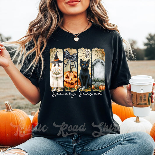 Cat Halloween Shirt, Halloween Shirt, Comfort Colors Halloween Shirt, Womens Halloween Shirt