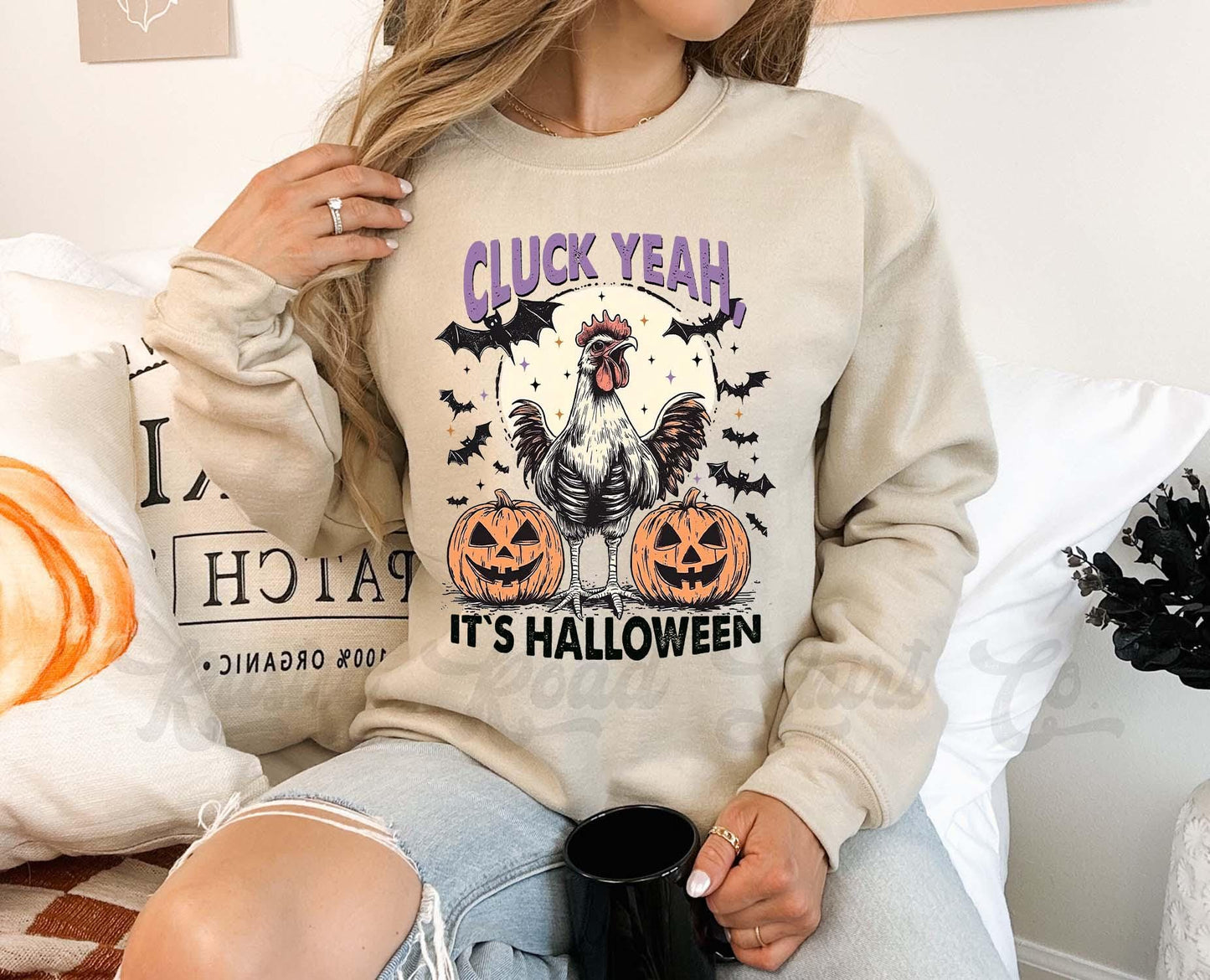 Chicken Halloween Sweatshirt, Women's Halloween Sweatshirt, Retro Halloween Sweatshirt, Toddler Halloween Sweatshirt
