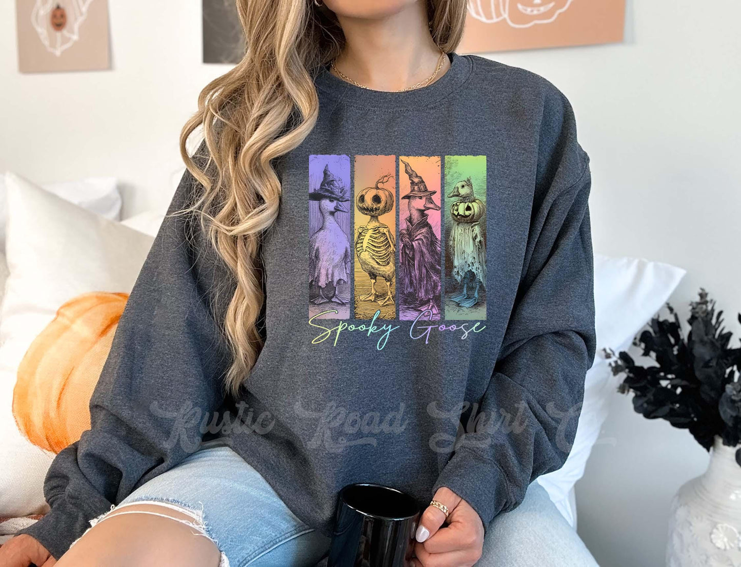 Goose Halloween Sweatshirt, Women's Halloween Sweatshirt, Retro Halloween Sweatshirt, Toddler Halloween Sweatshirt