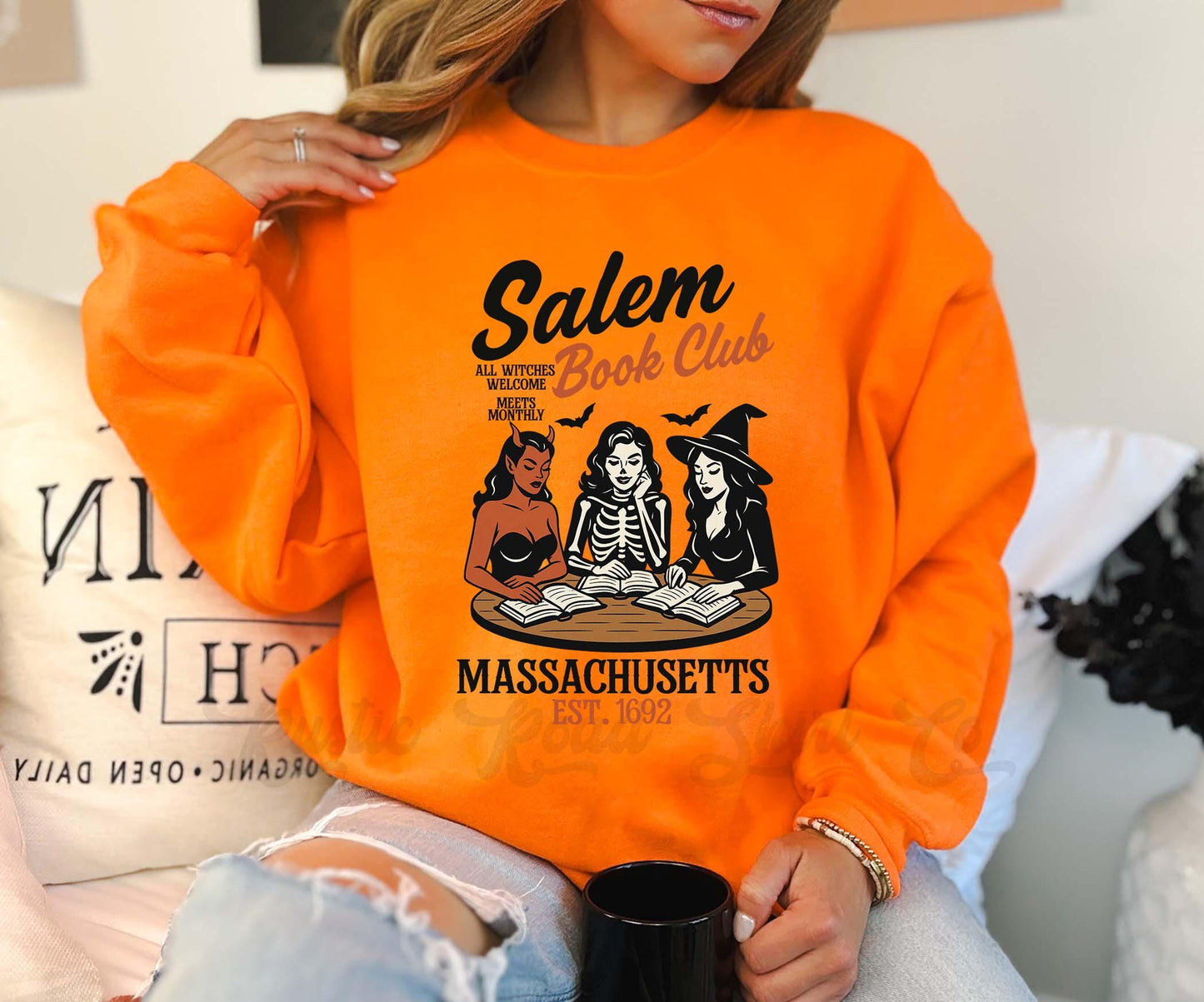 Book Halloween Sweatshirt, Women's Halloween Sweatshirt, Retro Halloween Sweatshirt, Toddler Halloween Sweatshirt