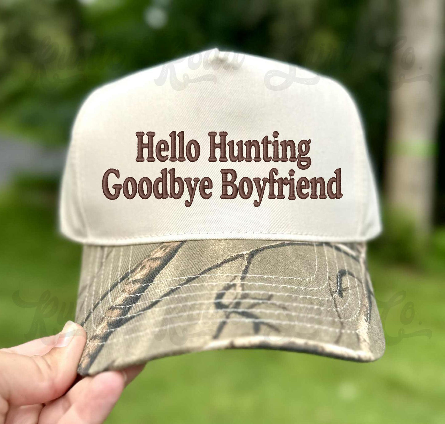 Hello Hunting Season Hat, Embroidered Hunting Hat, Canvas Hat, Camo Embroidered Hat, Funny Hunting Hat