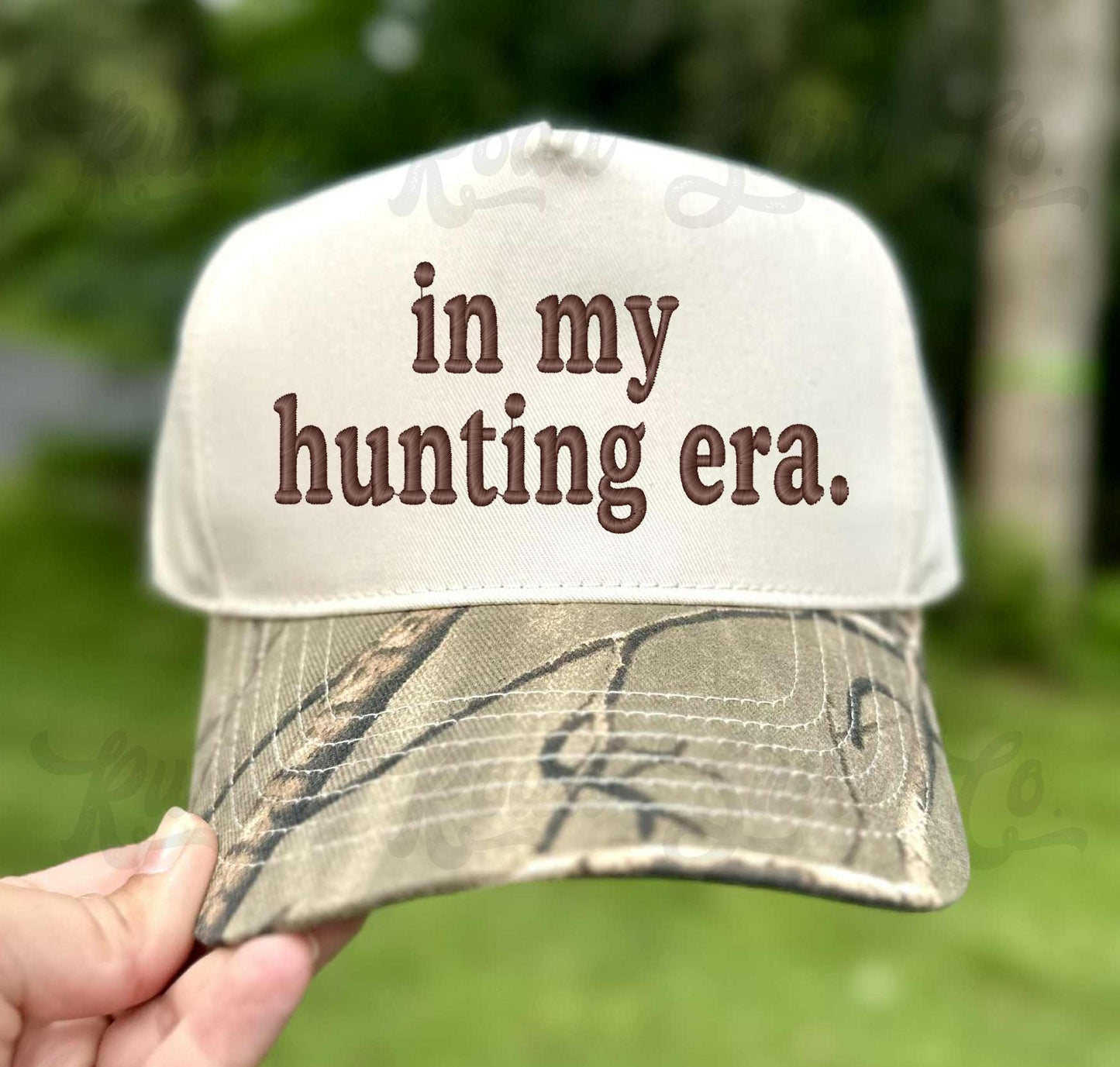 In My Hunting Era Hat, Embroidered Hunting Hat, Canvas Hat, Camo Embroidered Hat, Funny Hunting Hat