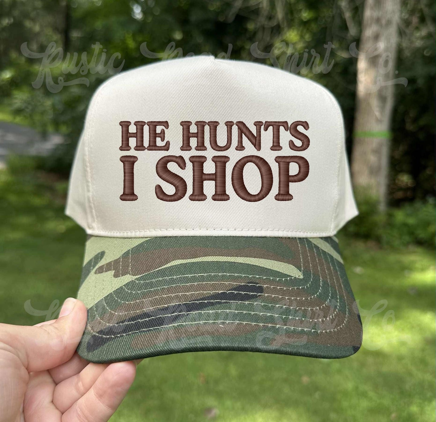 Hunting Wife Hat, Embroidered Hunting Hat, Canvas Hat, Camo Embroidered Hat, Funny Hunting Hat