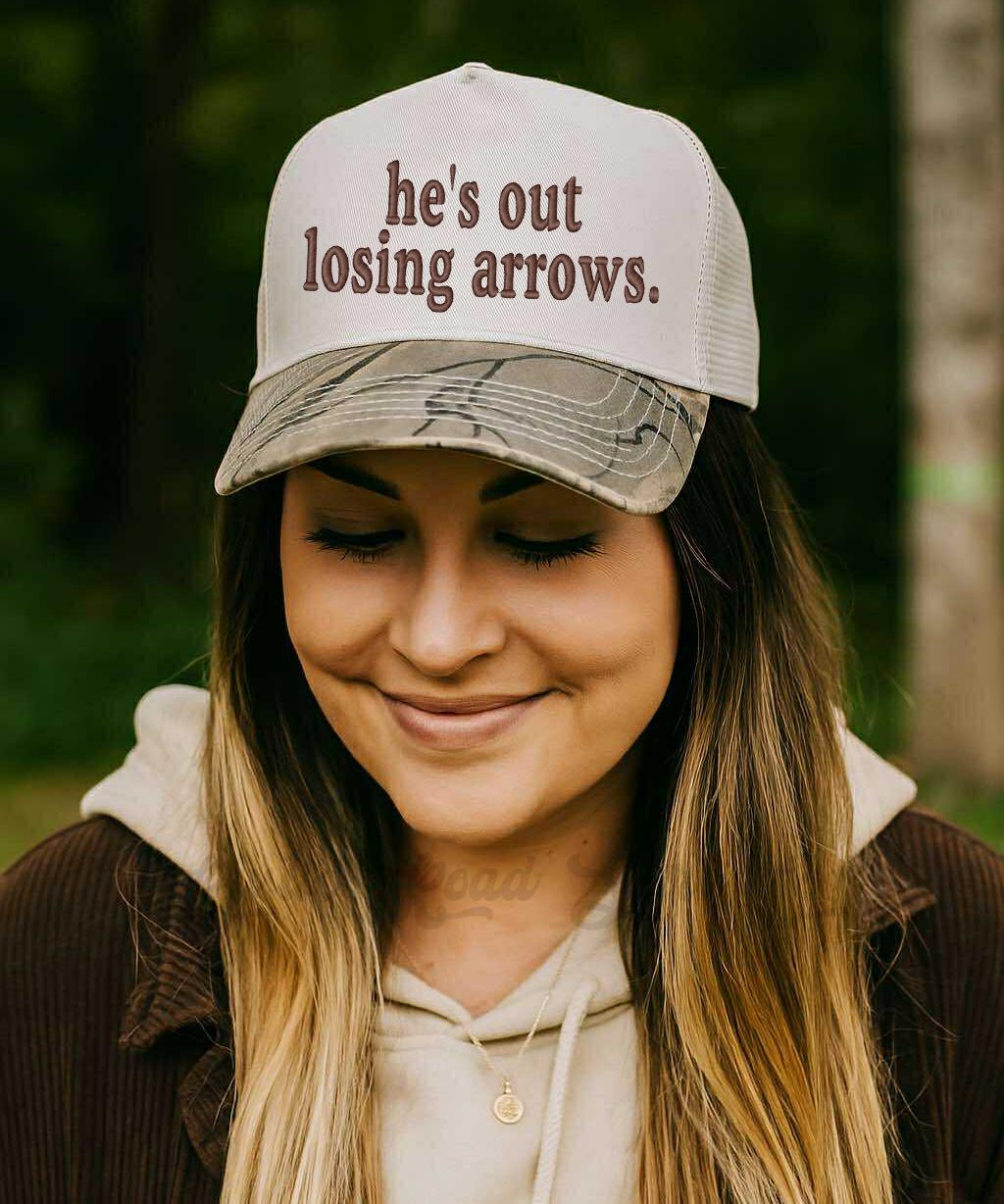 Hunting Wife Hat, Bowhunting Hat, Embroidered Hunting Hat, Canvas Hat, Camo Embroidered Hat, Funny Hunting Hat
