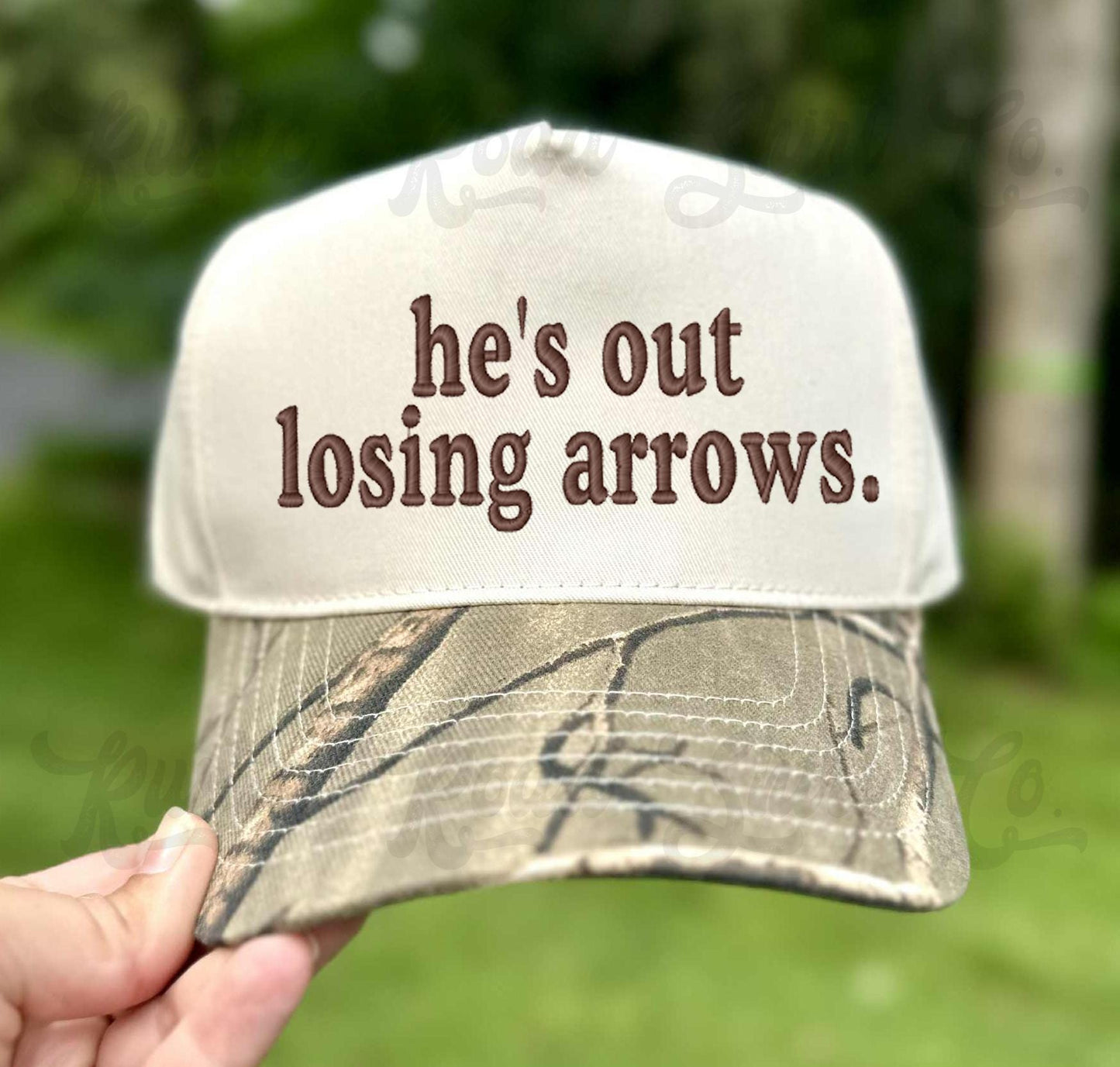 Hunting Wife Hat, Bowhunting Hat, Embroidered Hunting Hat, Canvas Hat, Camo Embroidered Hat, Funny Hunting Hat