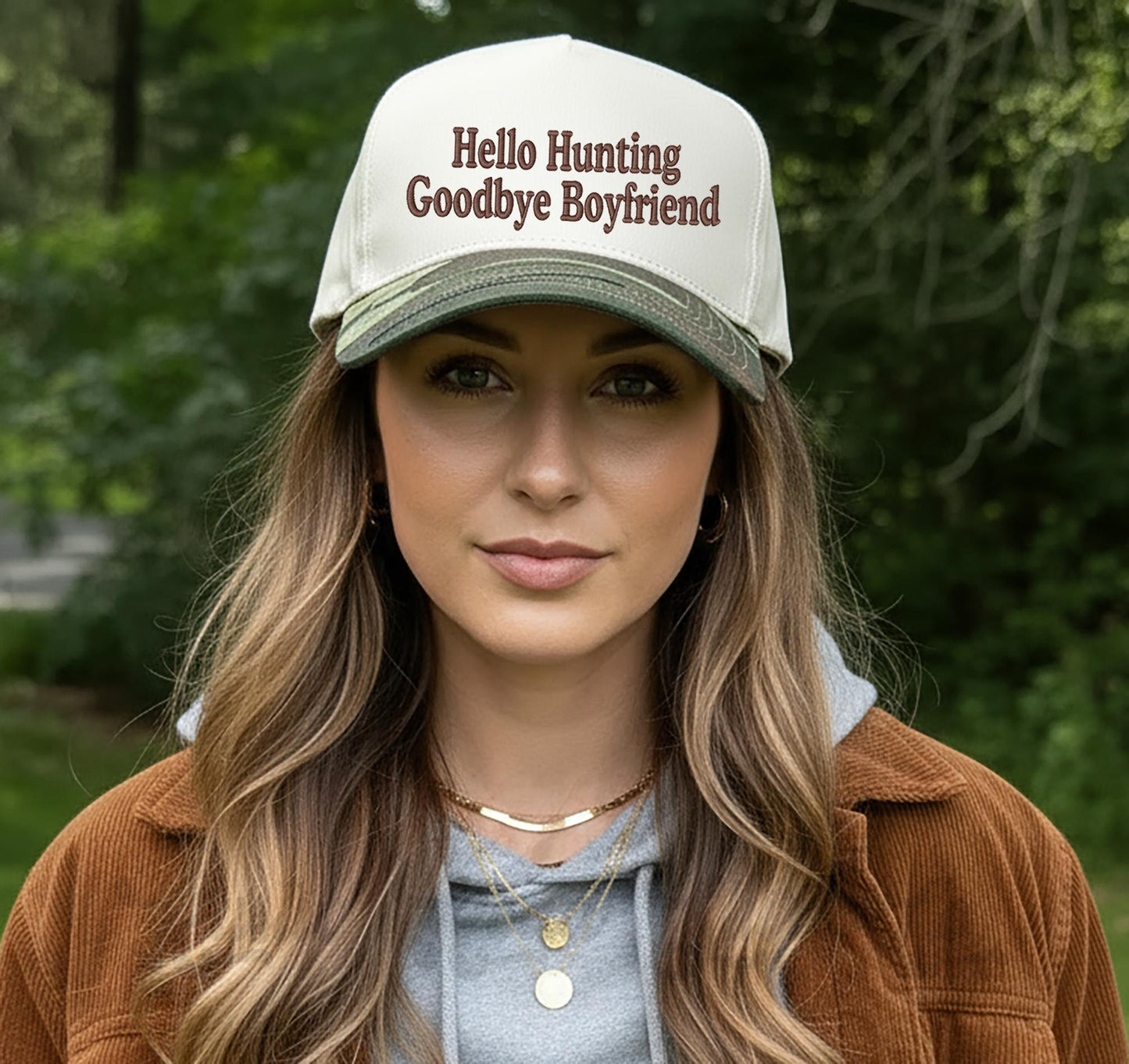 Hello Hunting Season Hat, Embroidered Hunting Hat, Canvas Hat, Camo Embroidered Hat, Funny Hunting Hat